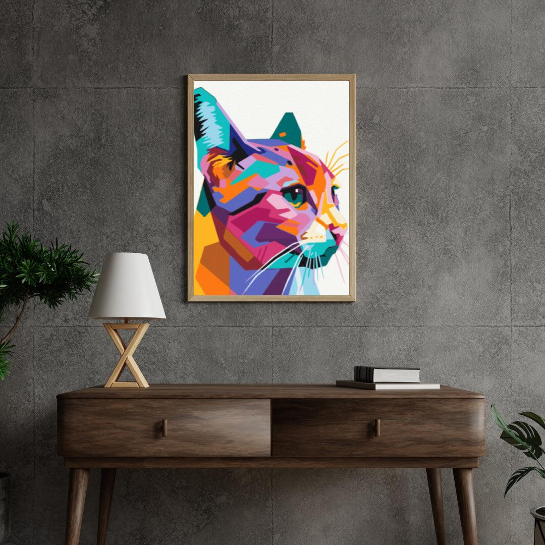 Diamond Painting - Chat géométrique - SEOS®