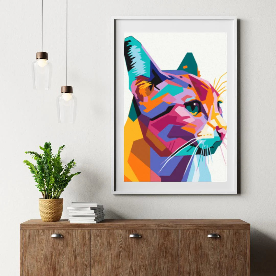 Diamond Painting - Chat géométrique - SEOS®