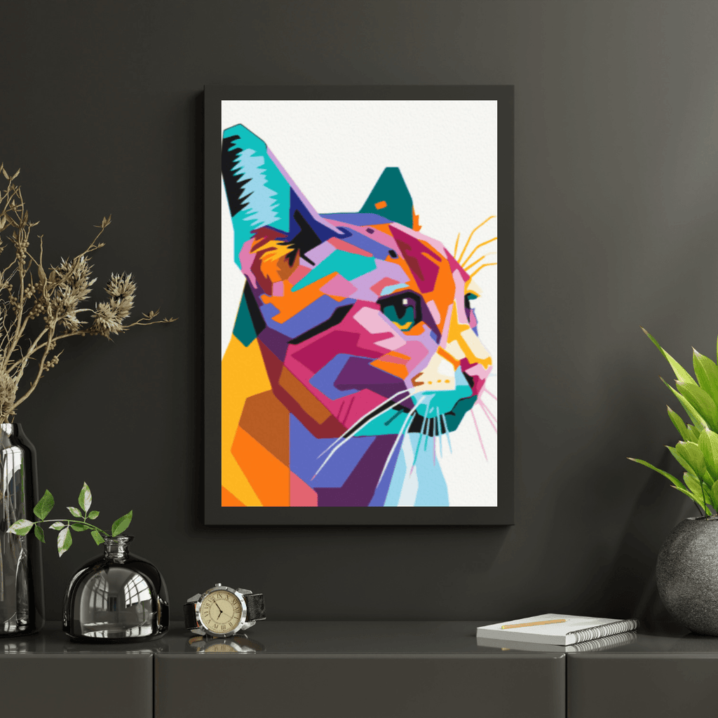 Diamond Painting - Chat géométrique - SEOS®