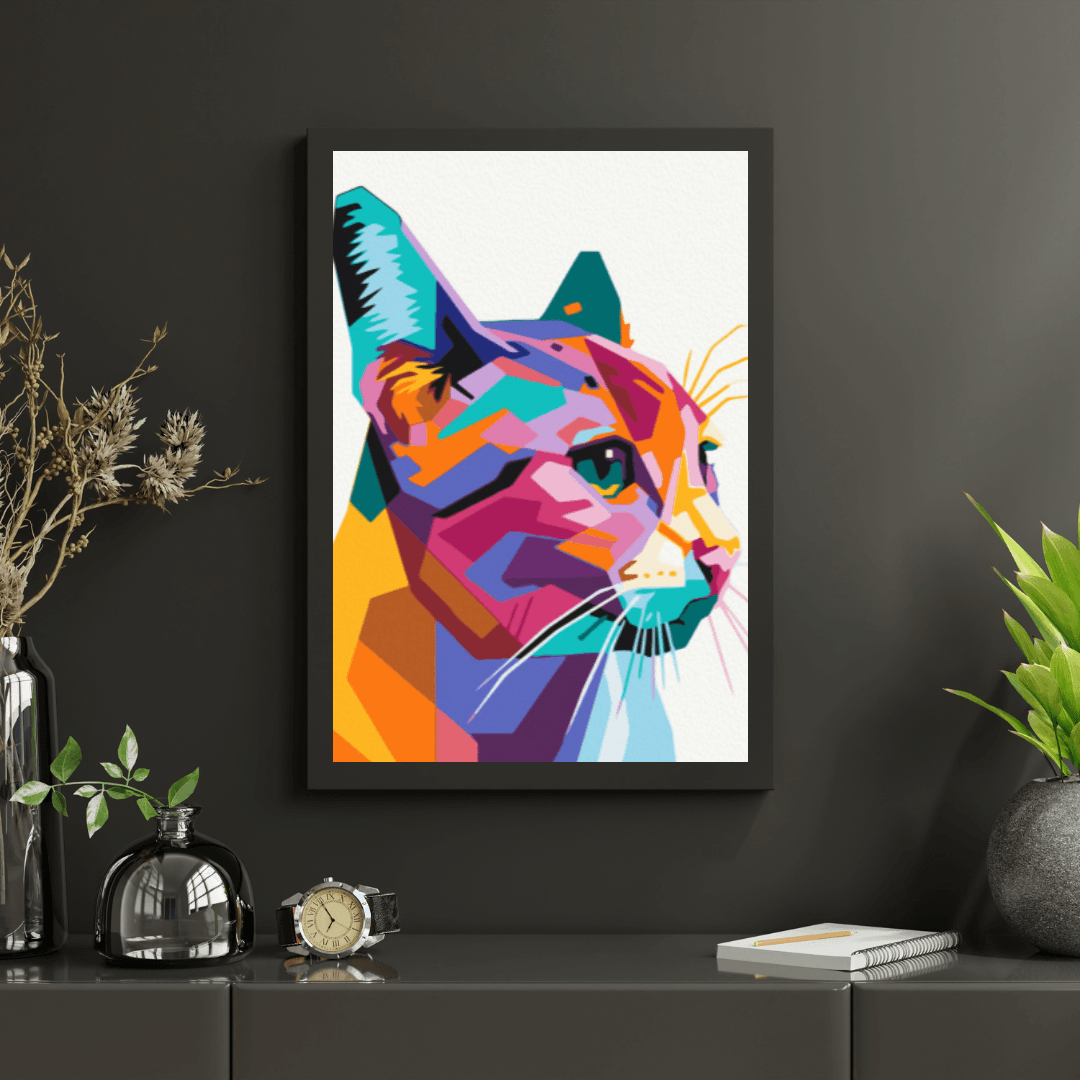 Diamond Painting - Chat géométrique - SEOS®