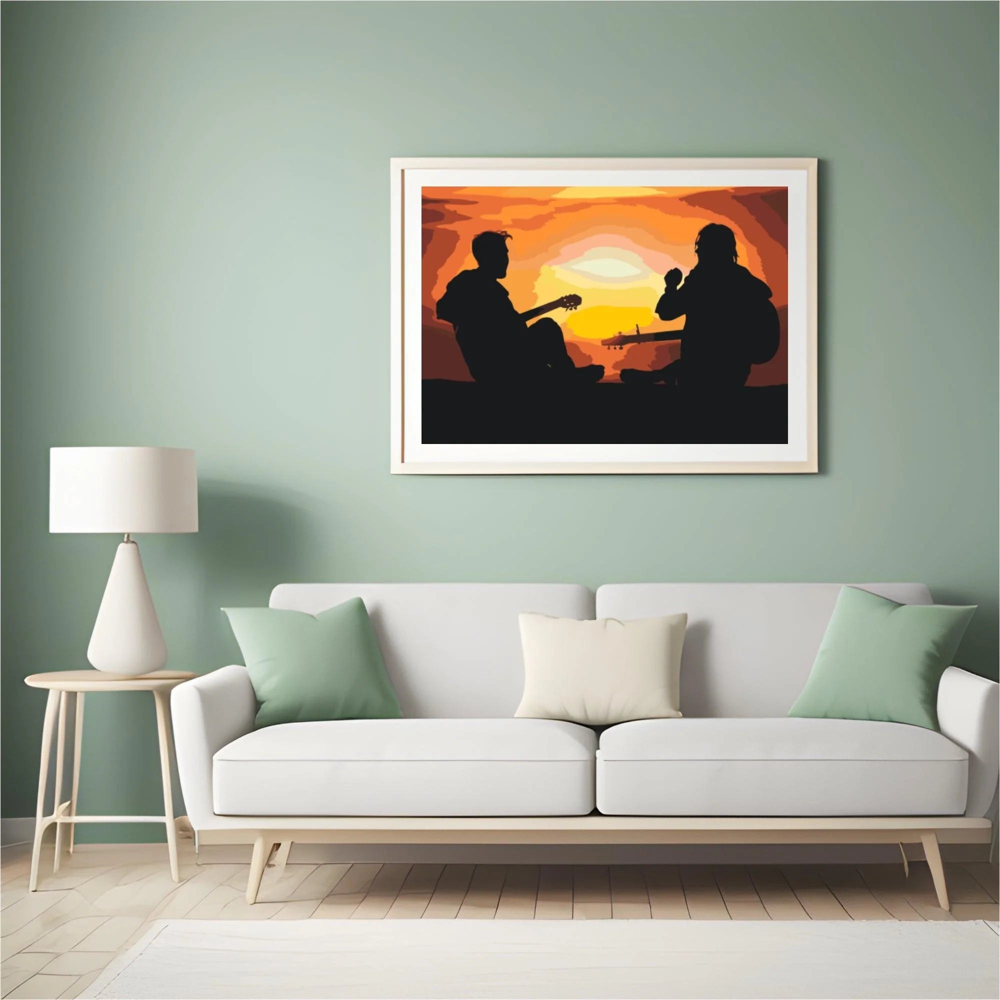 Diamond Painting - Guitaristes au coucher de soleil - SEOS Shop ®