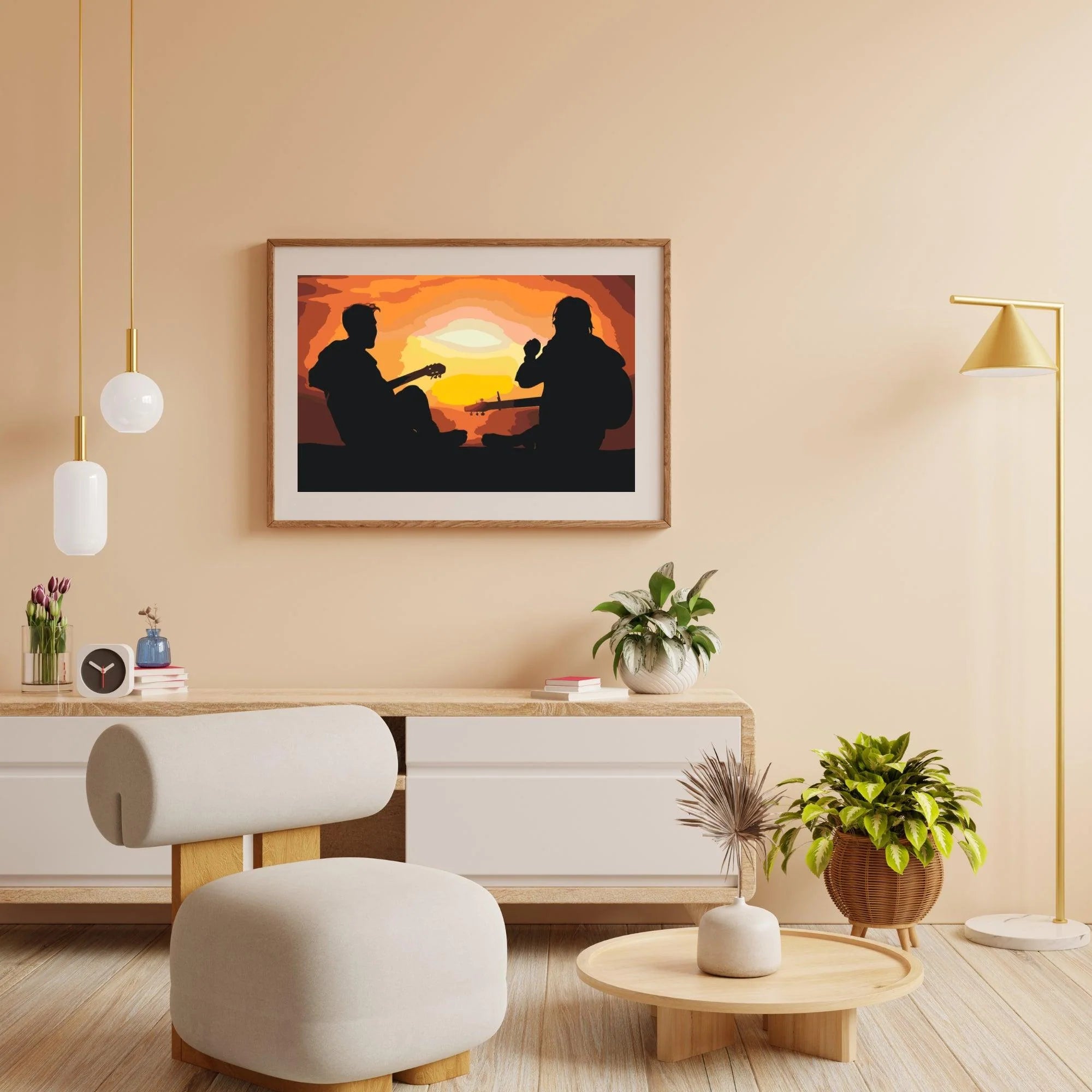 Diamond Painting - Guitaristes au coucher de soleil - SEOS Shop ®