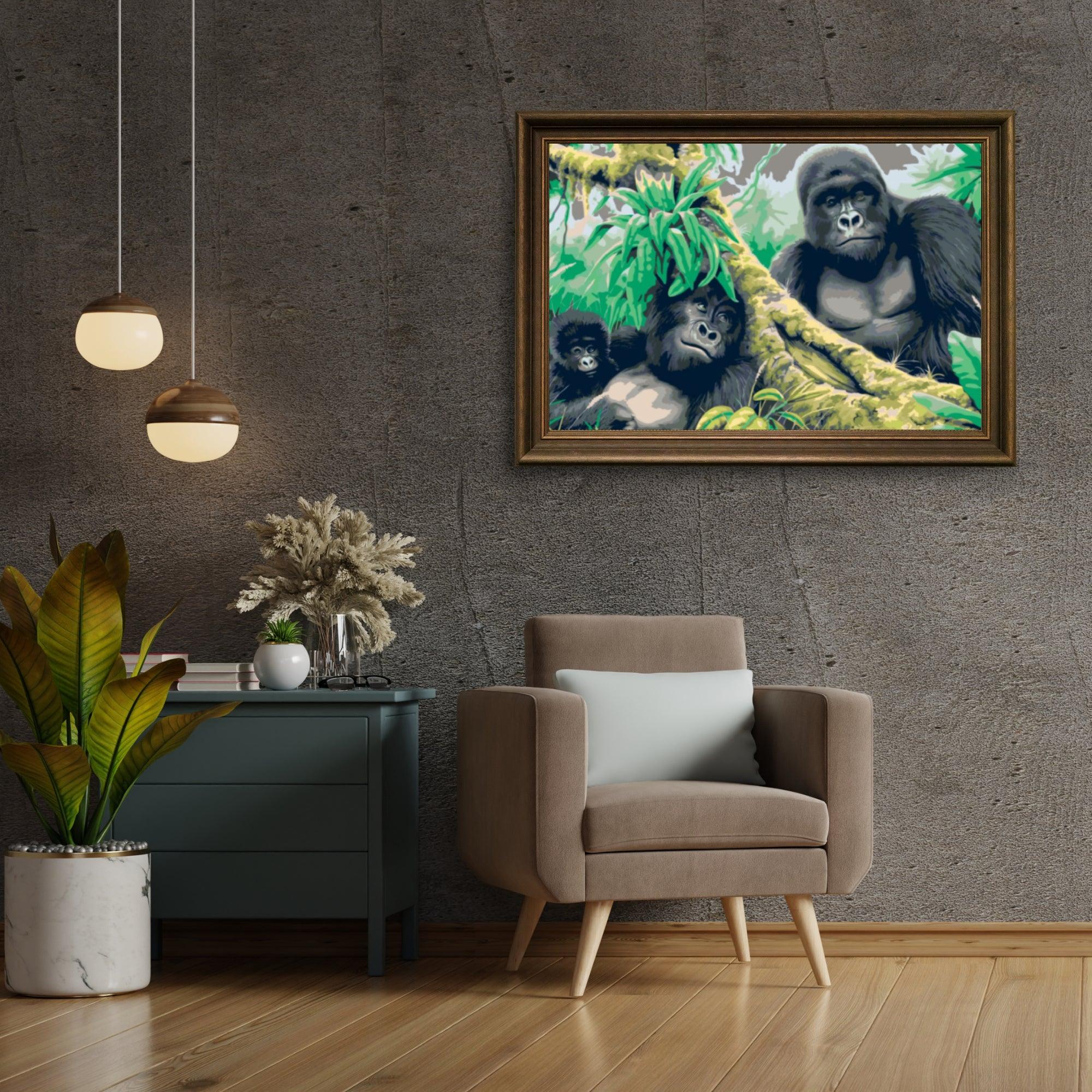 Diamond Painting - Famille de gorilles - SEOS®