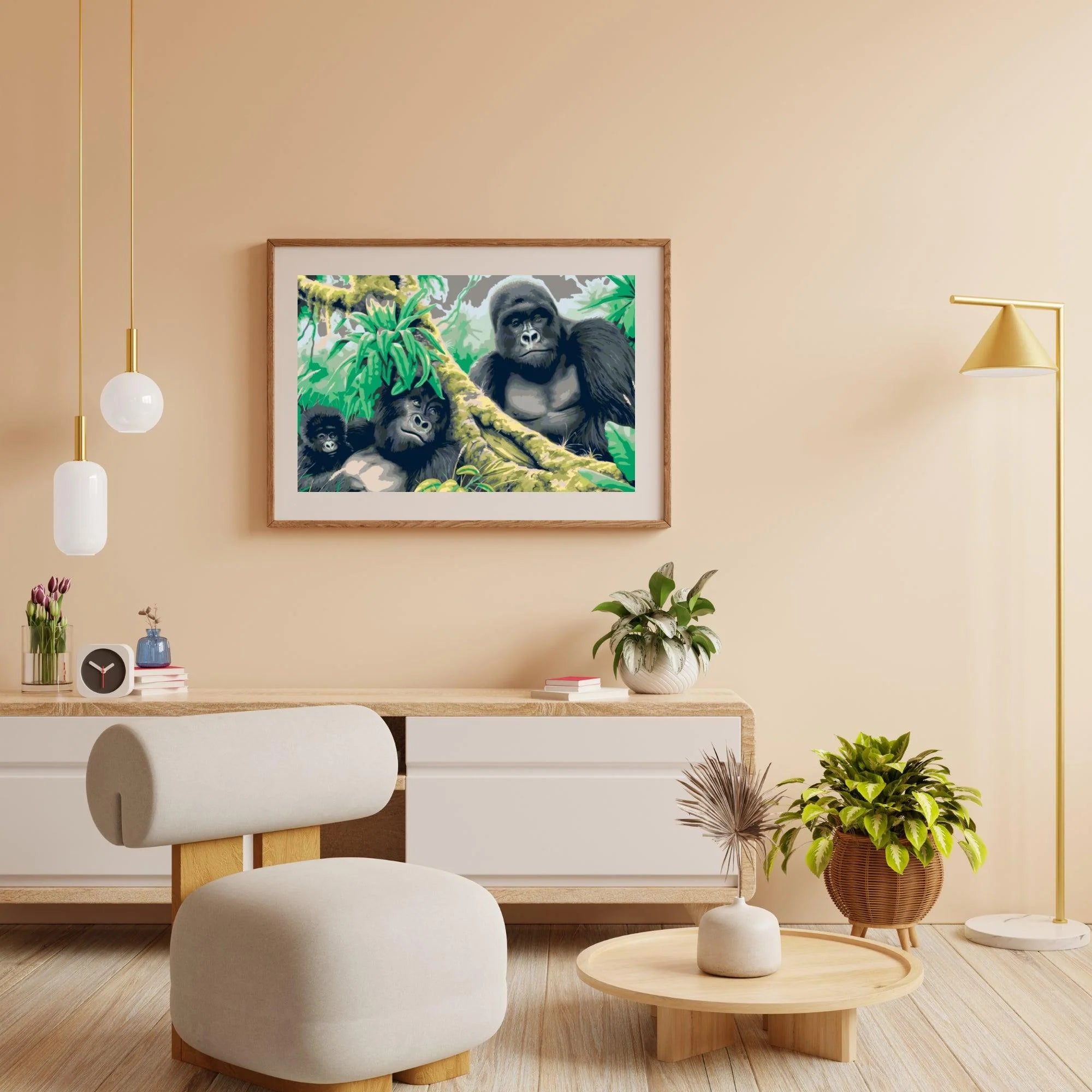 Diamond Painting - Famille de gorilles - SEOS®