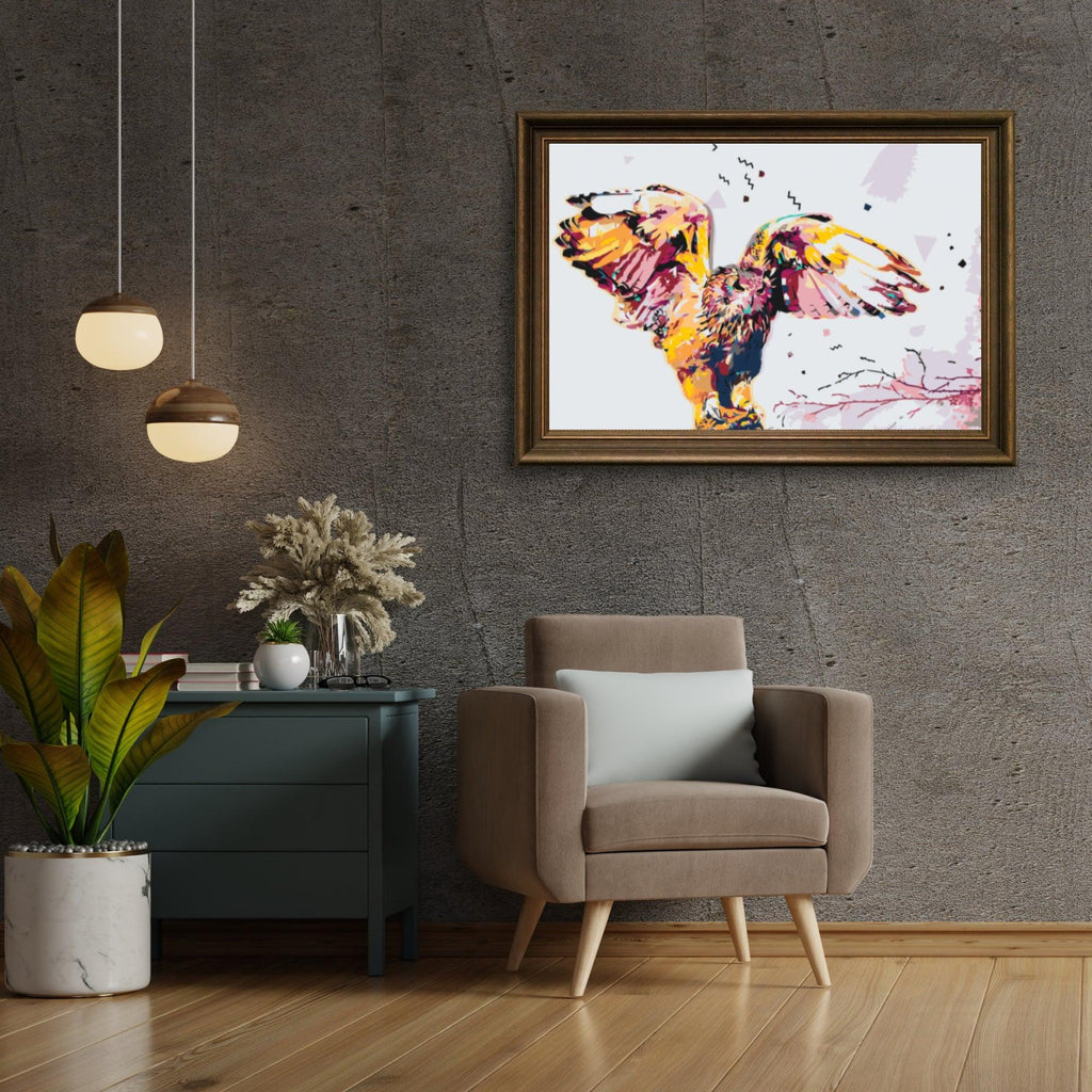 Diamond Painting - Hibou des neiges doré - SEOS®