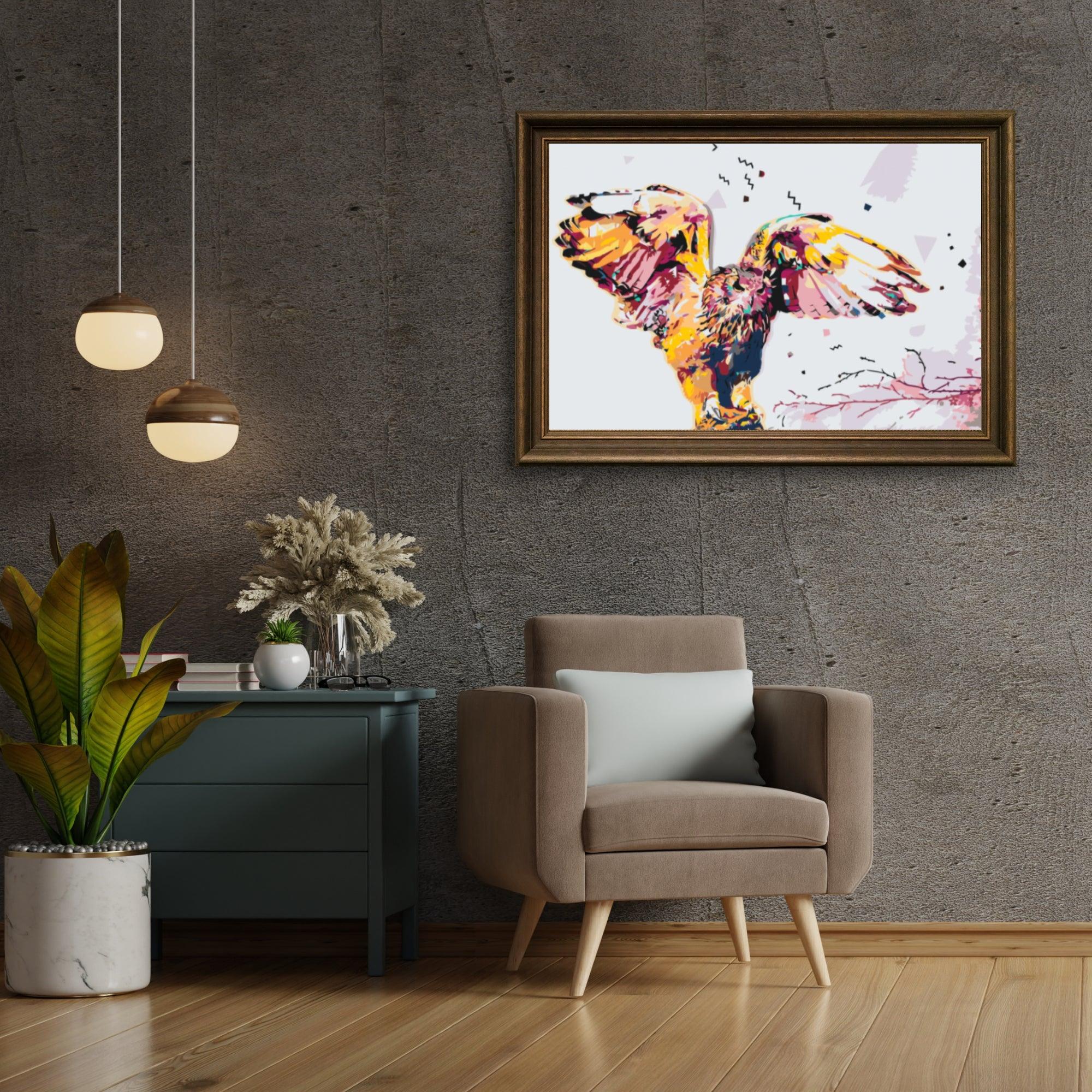 Diamond Painting - Hibou des neiges doré - SEOS®