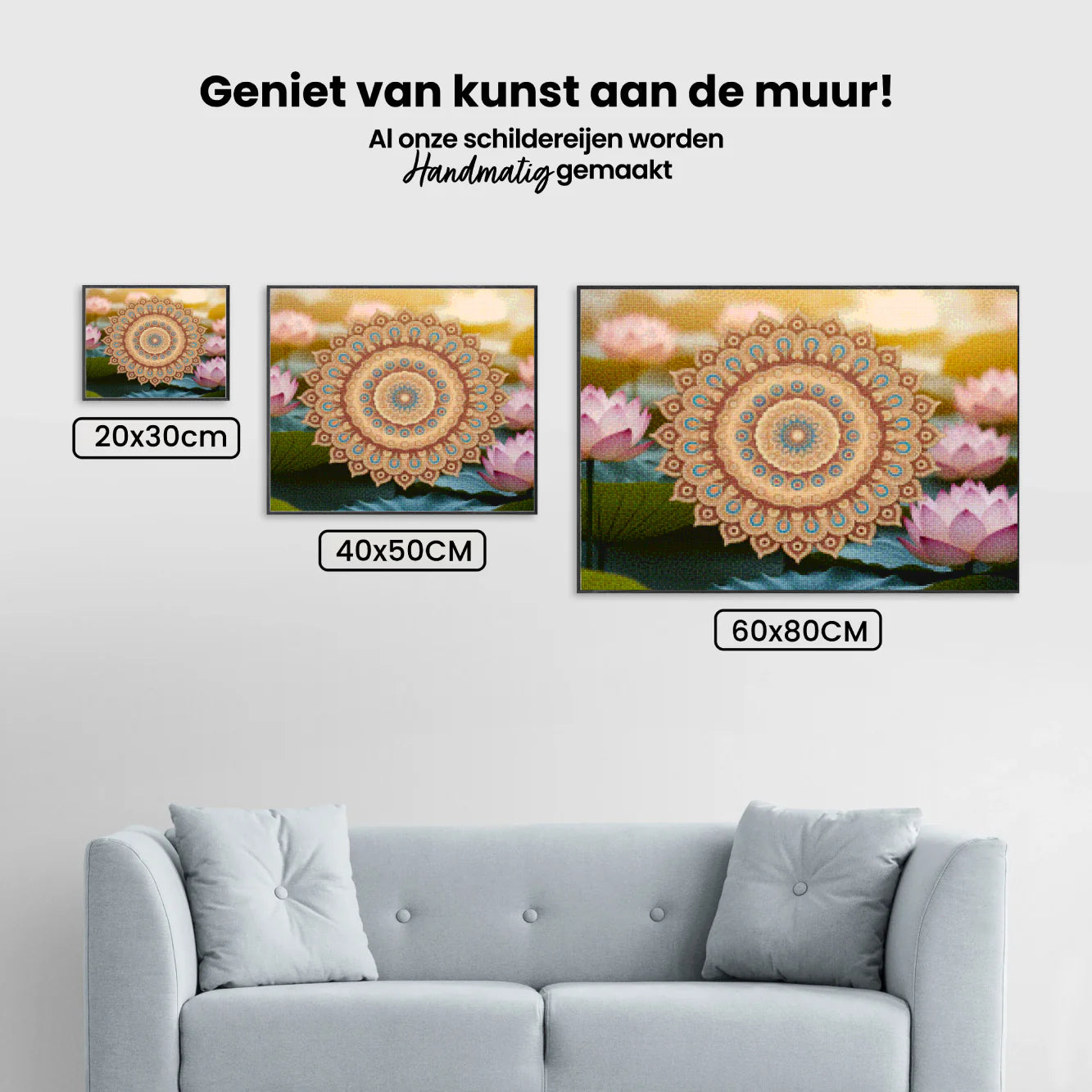 Diamond Painting - Mandala dorée avec des détails complexes