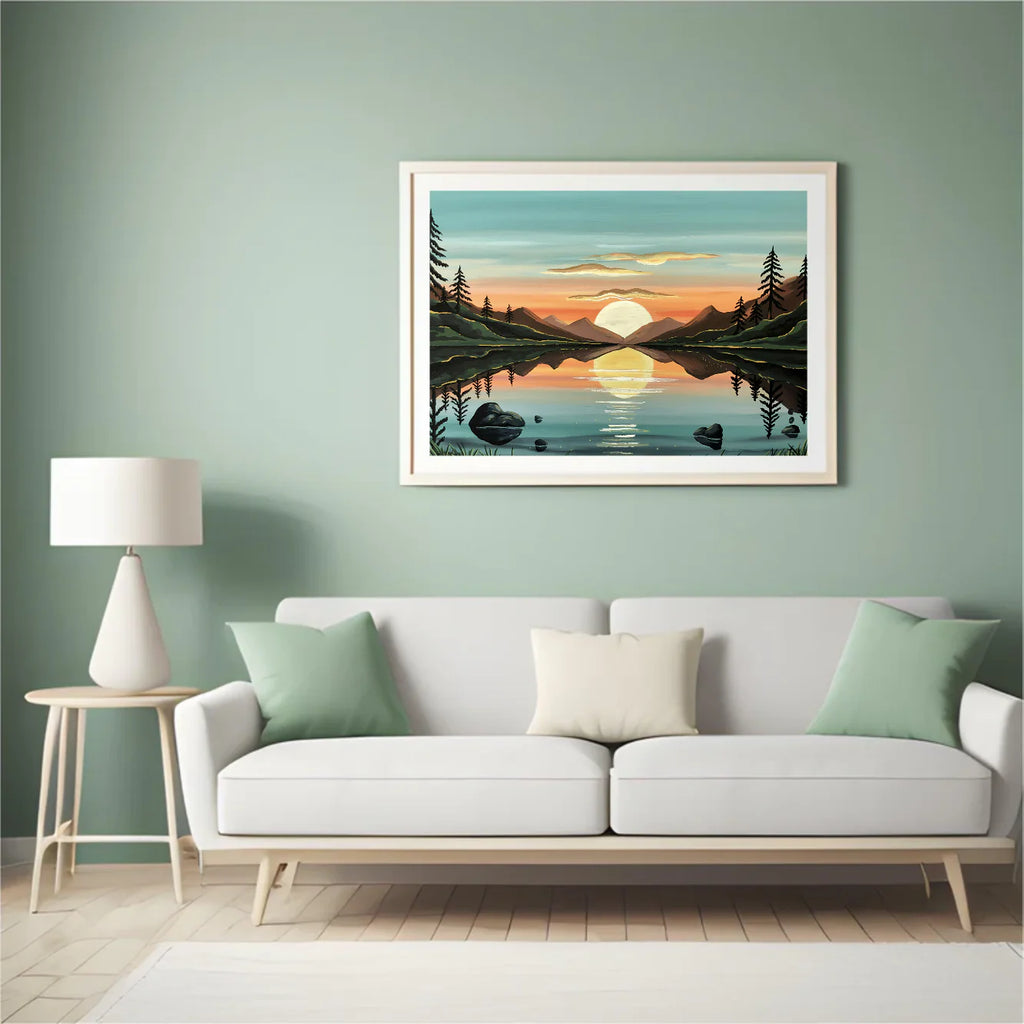 Diamond Painting - Réflexion dorée