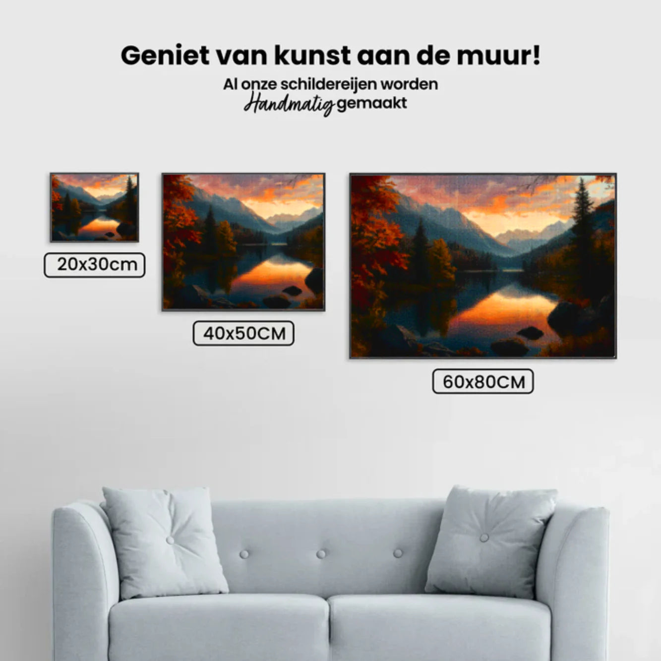 Diamond Painting - Lac au coucher de soleil doré