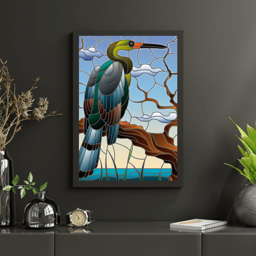 Diamond Painting - Héron cendré - SEOS®