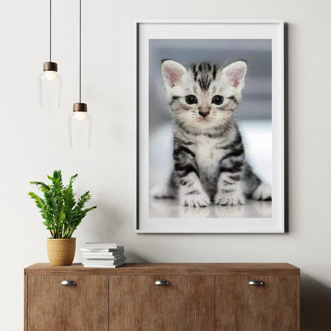 Diamond Painting - Chaton gris - SEOS®