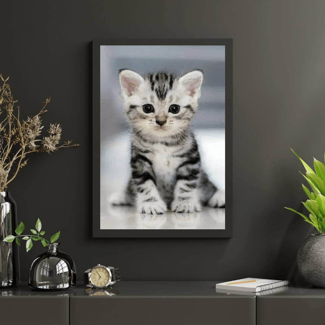 Diamond Painting - Chaton gris - SEOS®