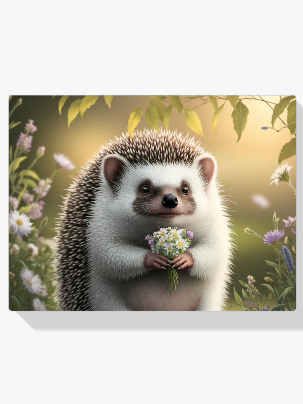 Diamond Painting - Hérisson fantaisiste avec des accents floraux