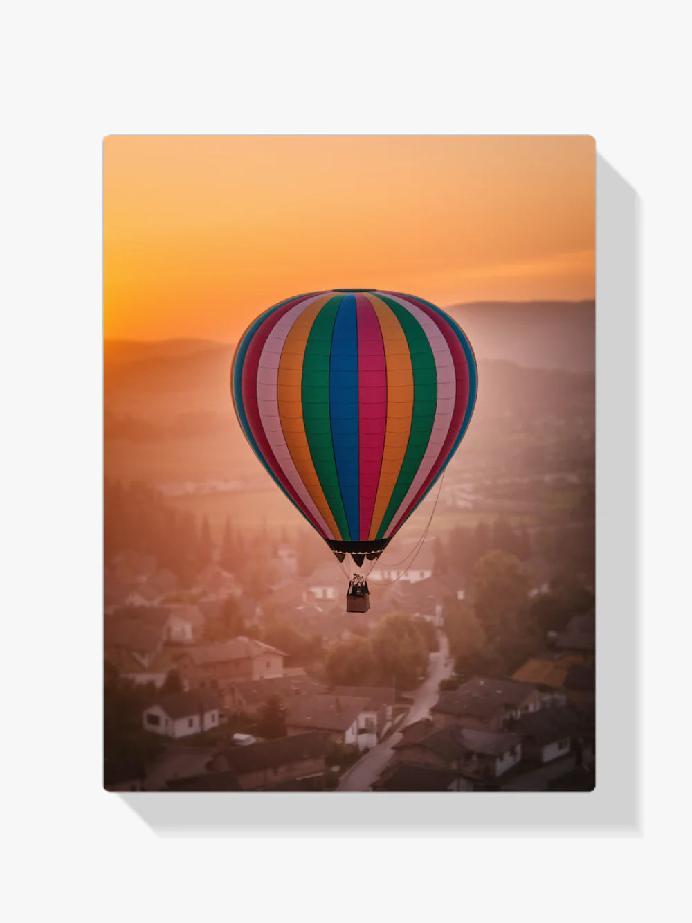 Diamond Painting - Montgolfières amusantes au-dessus d'un village