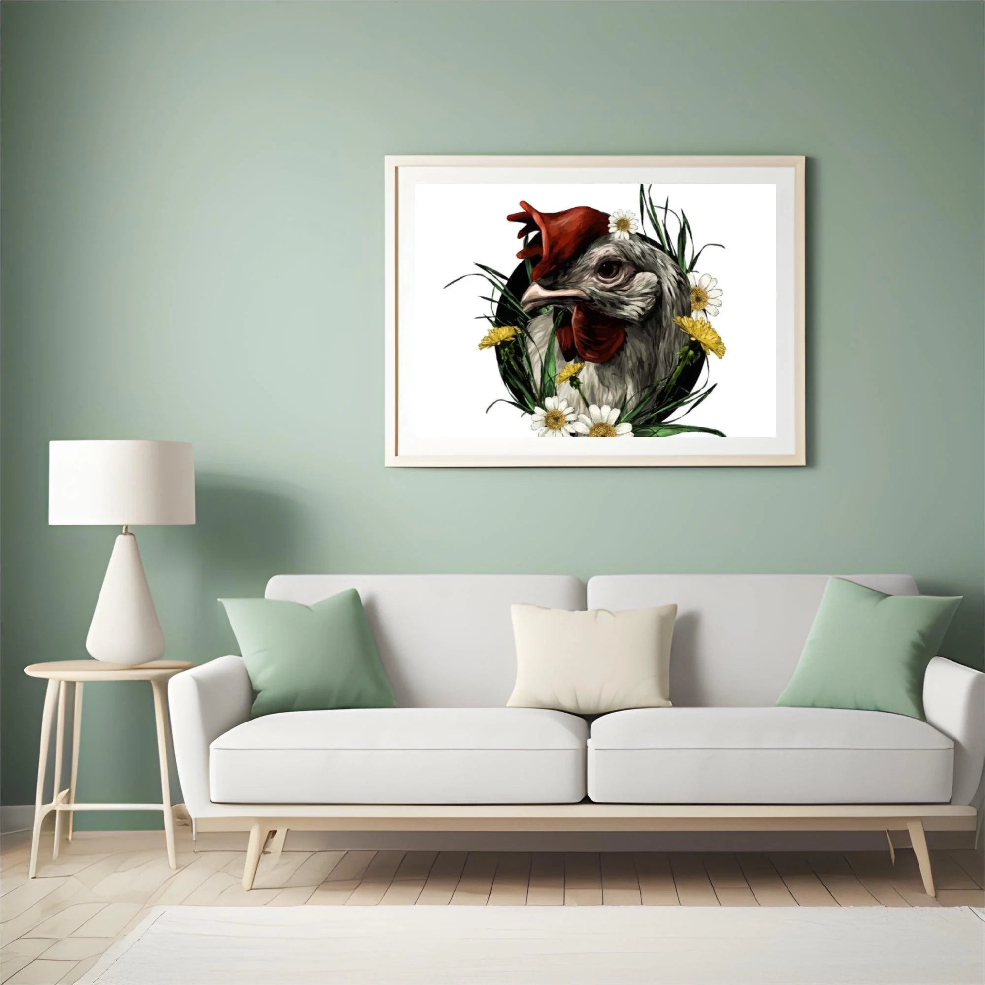 Diamond Painting - Coq dans un manteau de fleurs - SEOS®