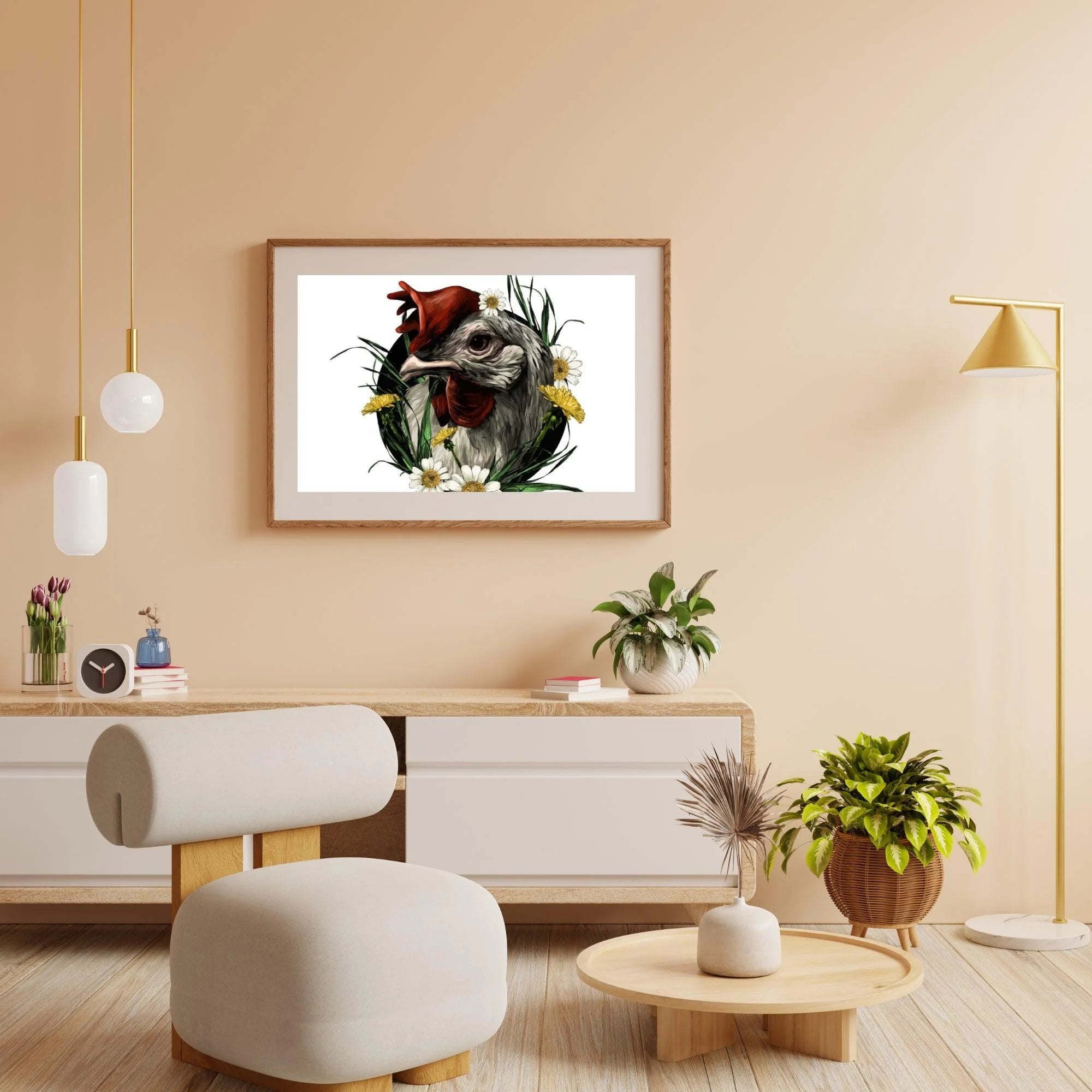 Diamond Painting - Coq dans un manteau de fleurs - SEOS®