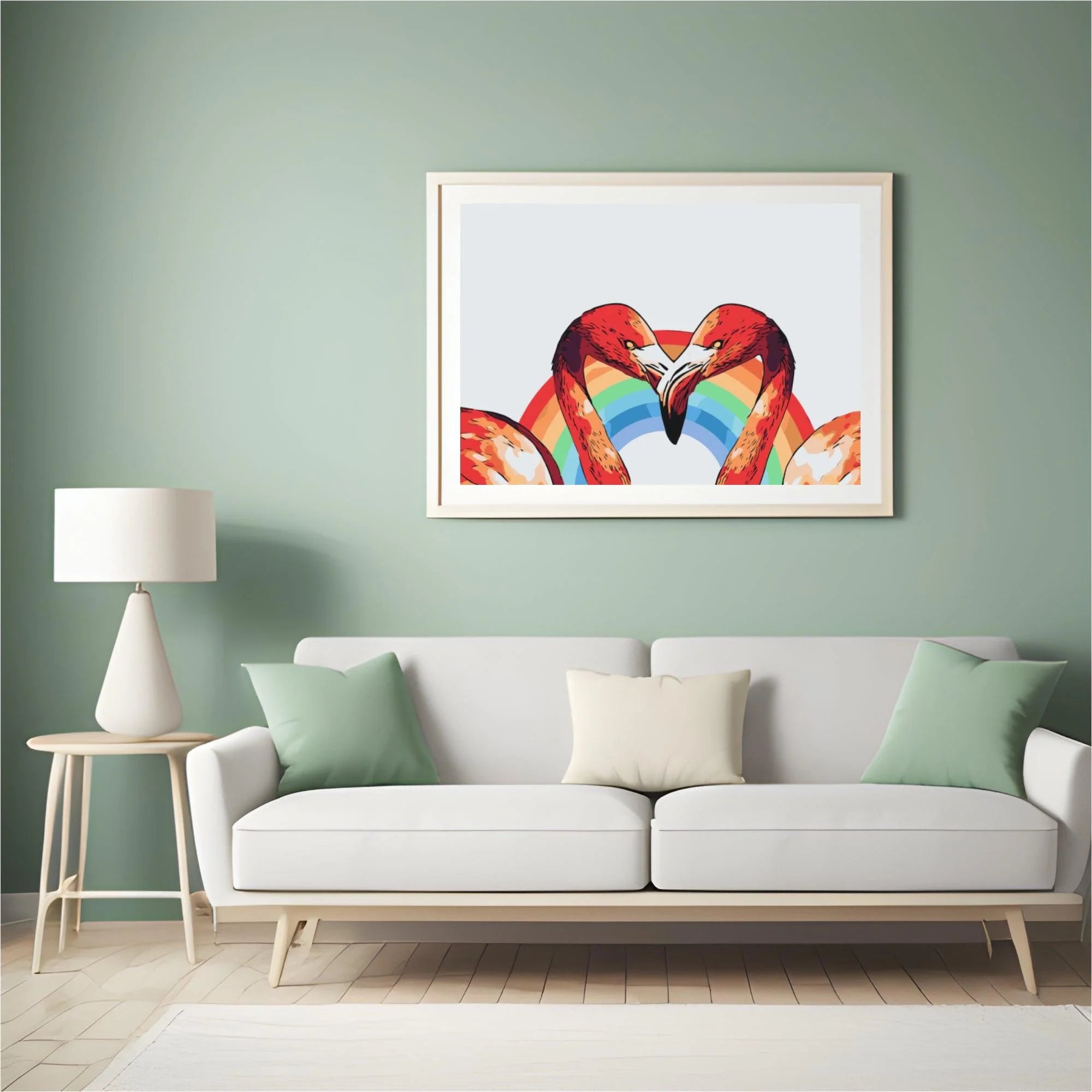 Diamond Painting - Flamants en forme de cœur - SEOS®