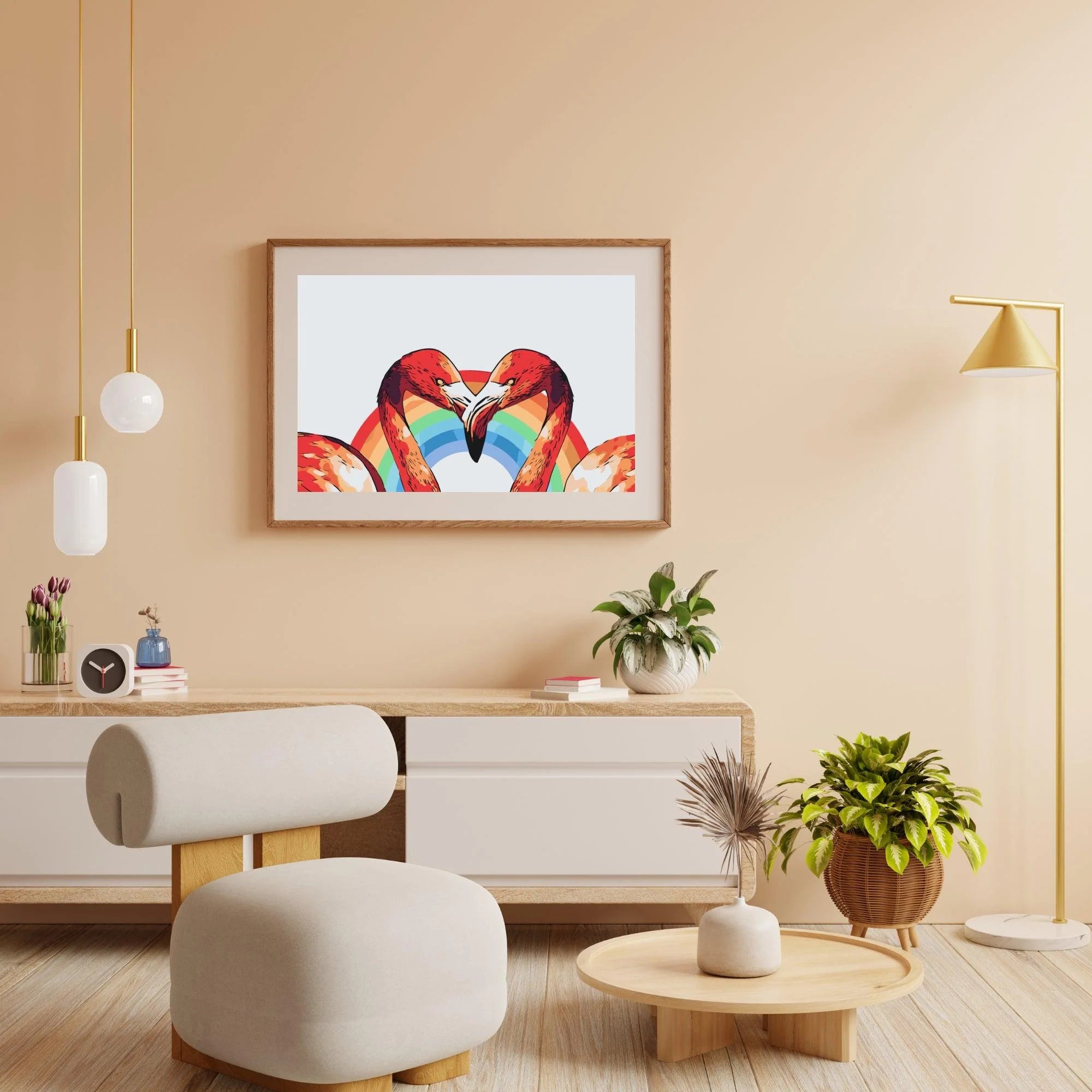 Diamond Painting - Flamants en forme de cœur - SEOS®