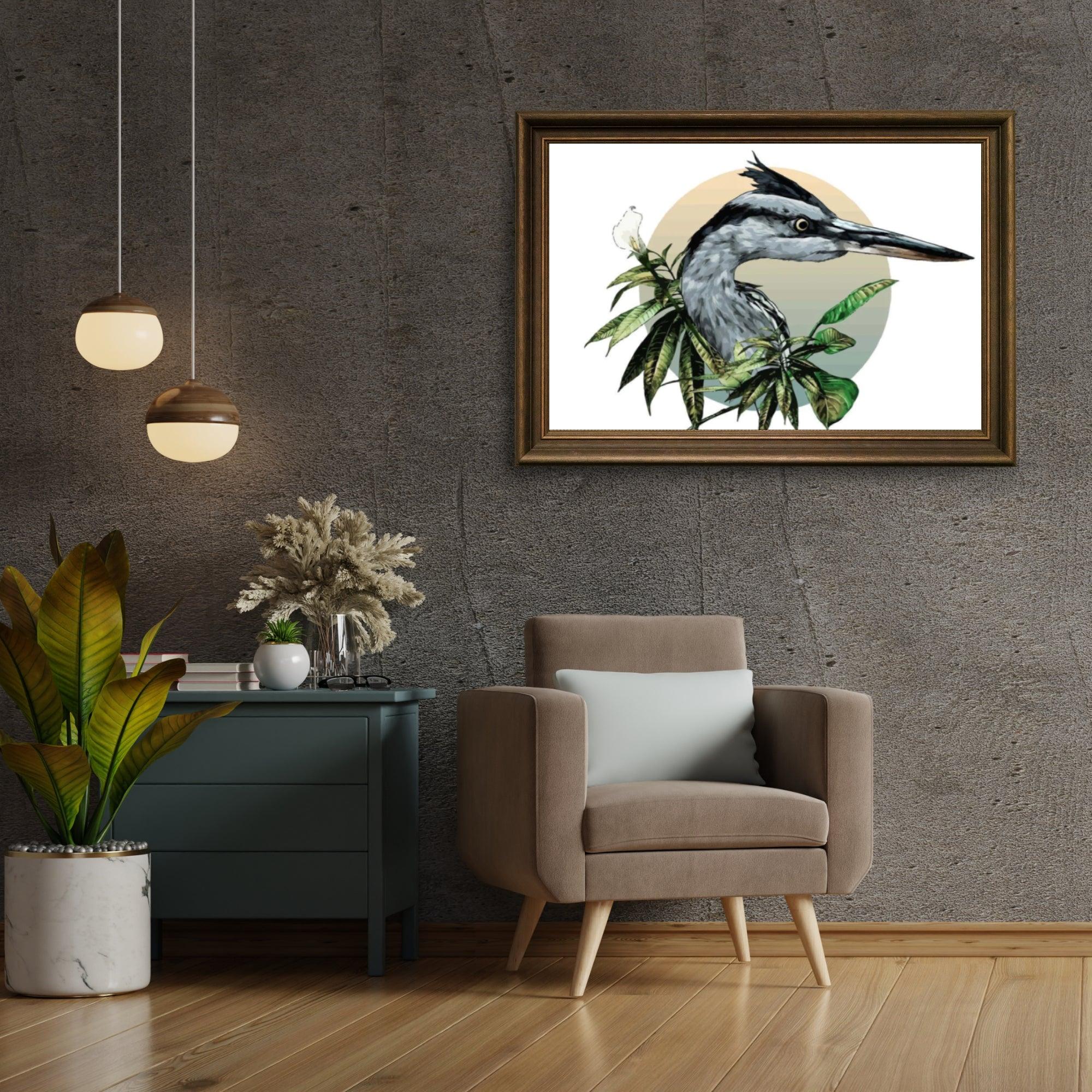 Diamond Painting - Tête de héron - SEOS®