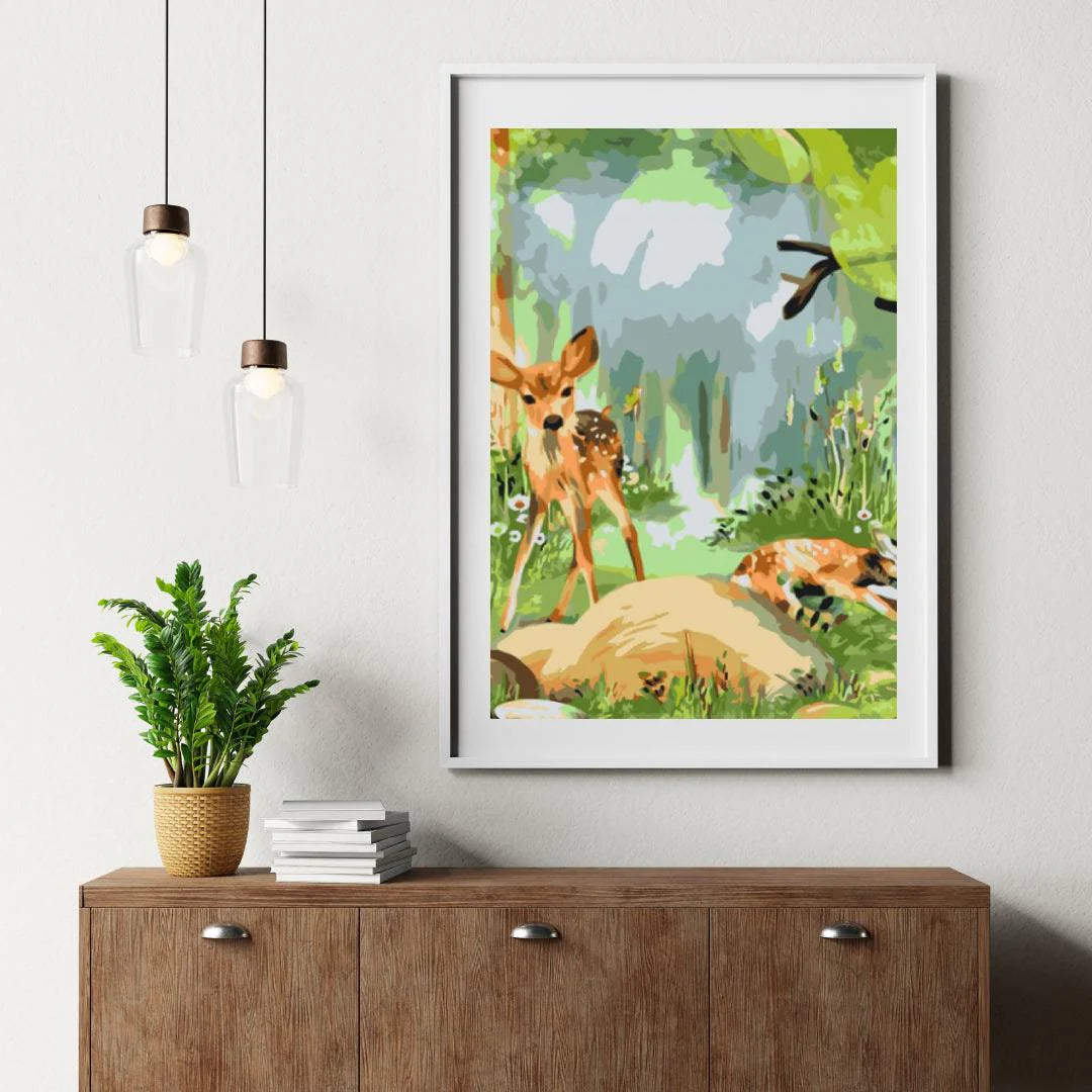 Diamond Painting - Cerfs dans la forêt - SEOS®