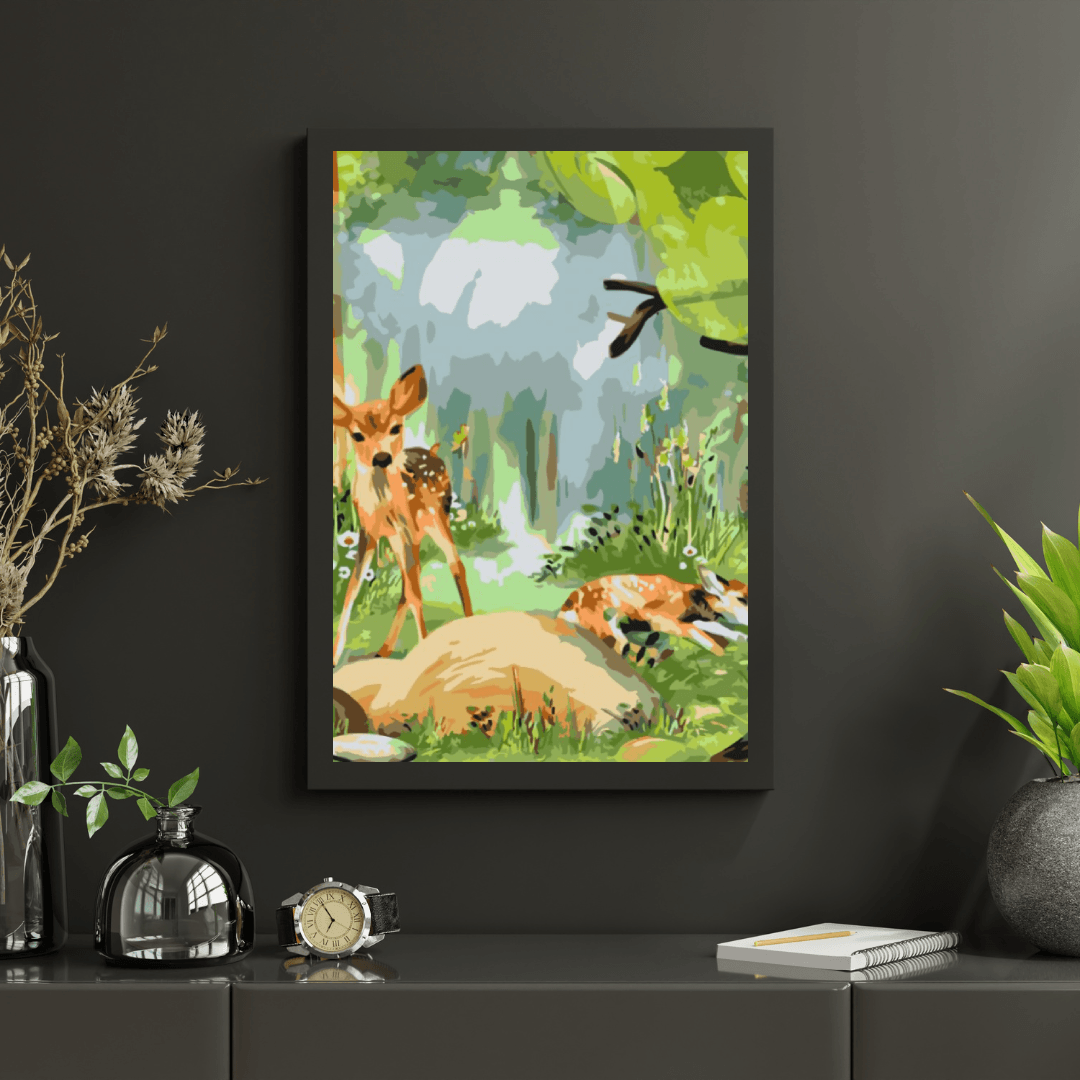 Diamond Painting - Cerfs dans la forêt - SEOS®