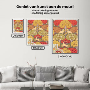Diamond Painting - Tableau en toile de cervidés dans les bois