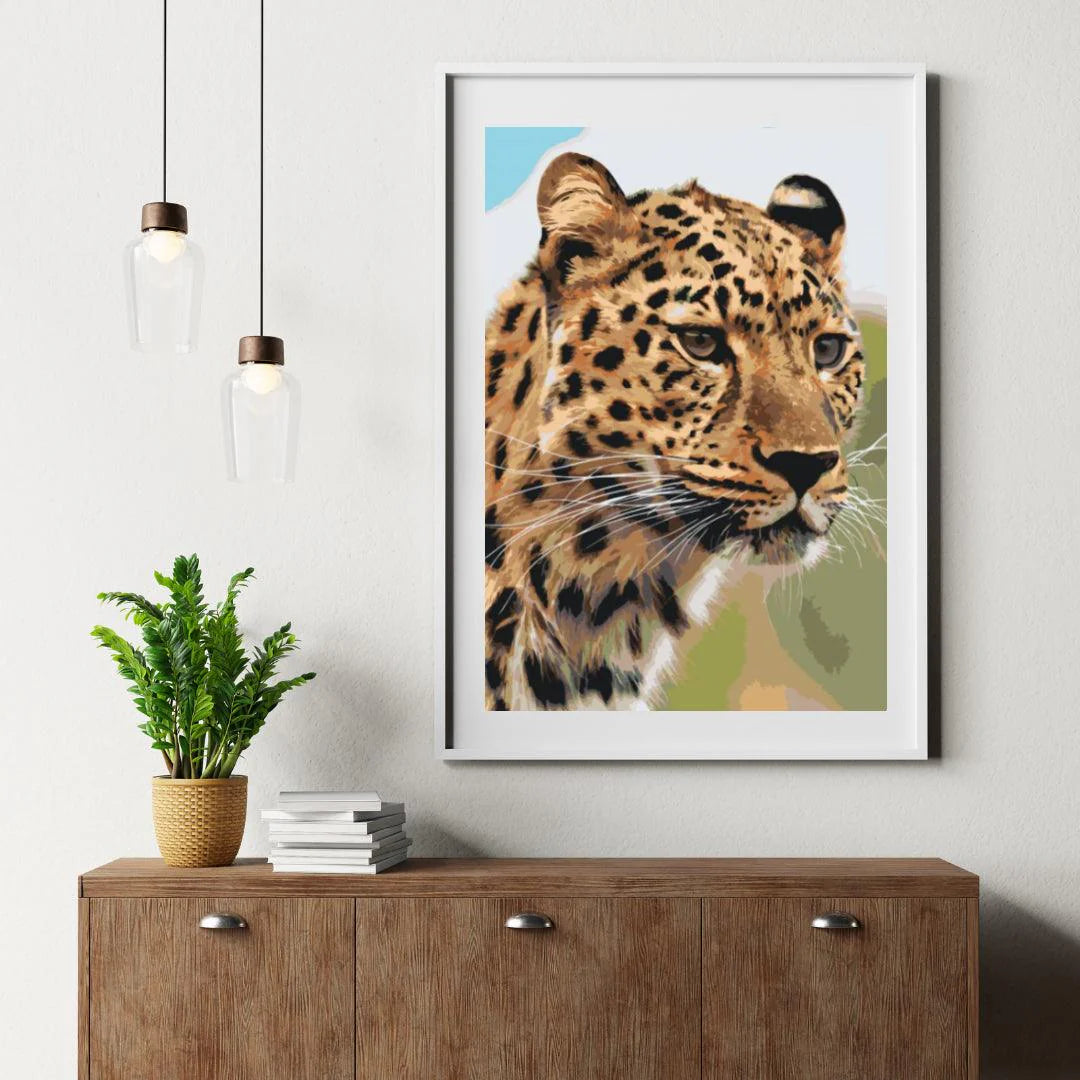 Diamond Painting - La vue de chasse d'une léopard - SEOS®