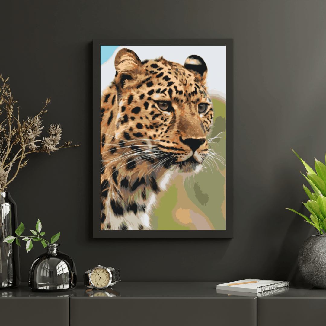 Diamond Painting - La vue de chasse d'une léopard - SEOS®