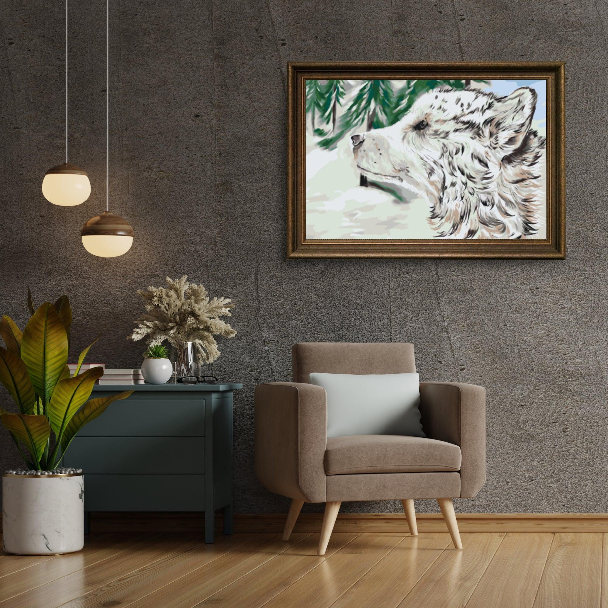 Diamond Painting - Chien dans la neige - SEOS®