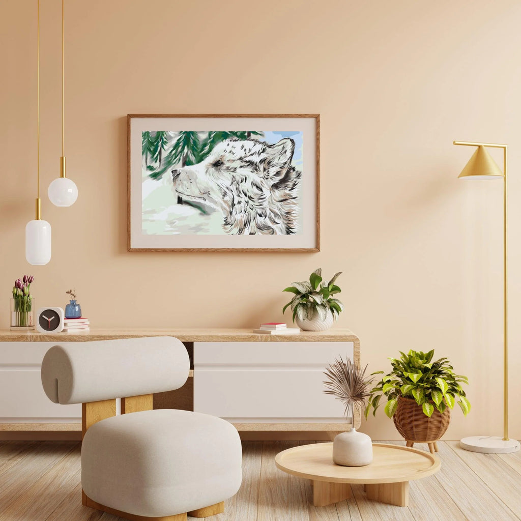 Diamond Painting - Chien dans la neige - SEOS®