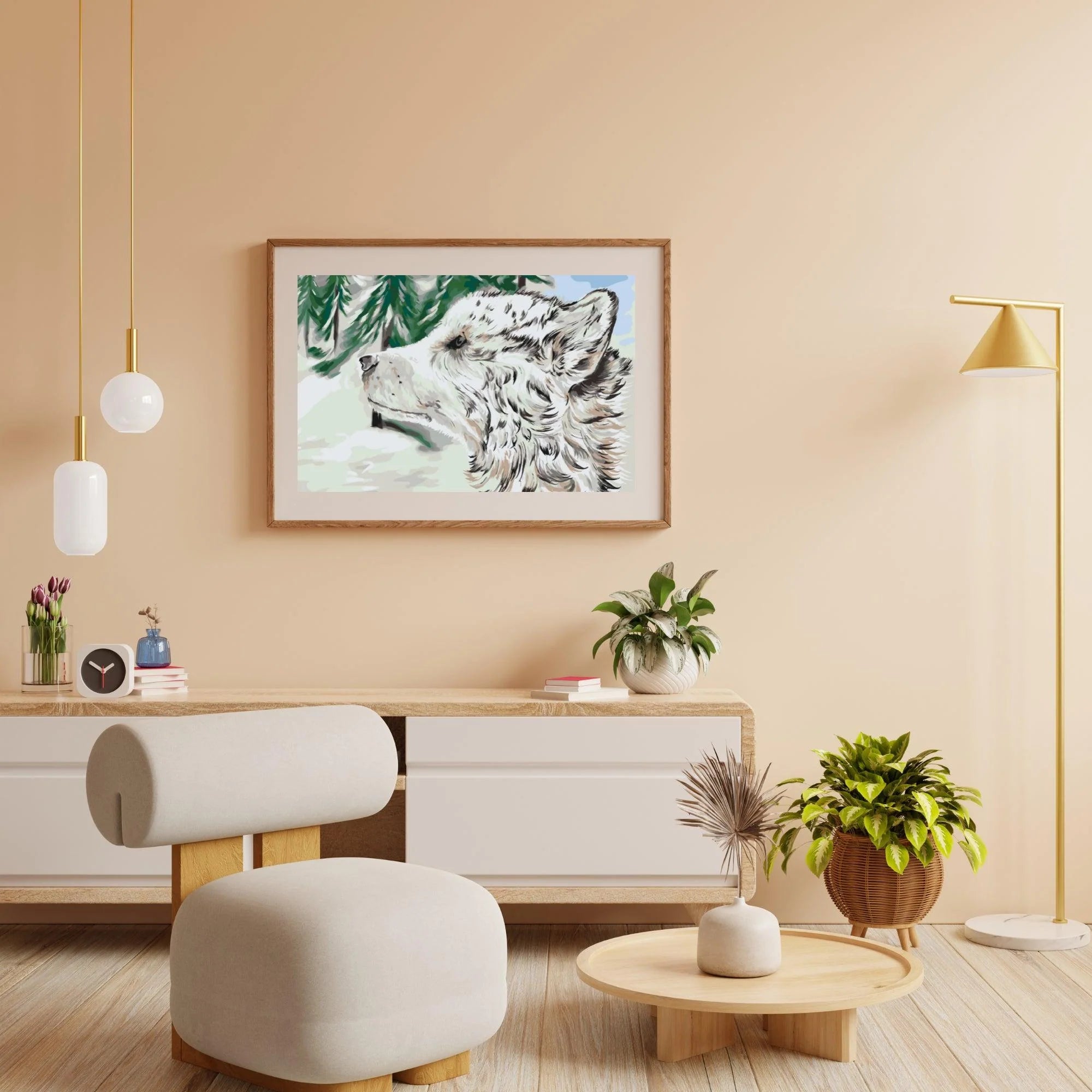 Diamond Painting - Chien dans la neige - SEOS®