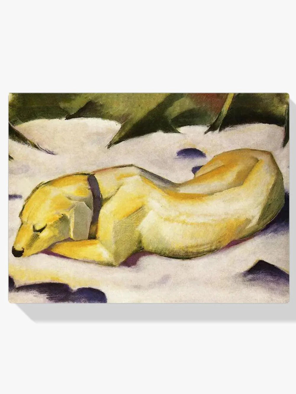 Diamond Painting - Chien allongé dans la neige
