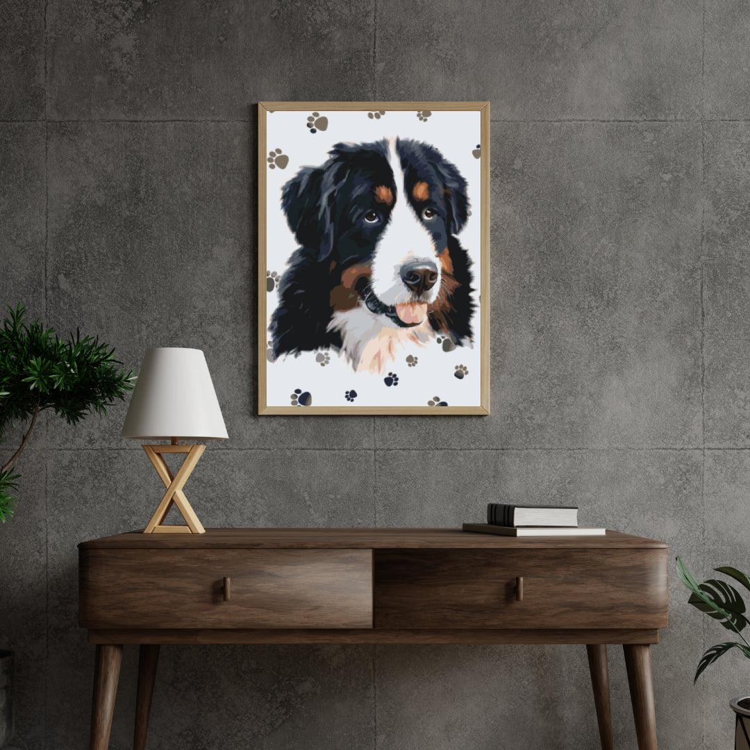 Diamond Painting - Chien avec des pattes rondes - SEOS®