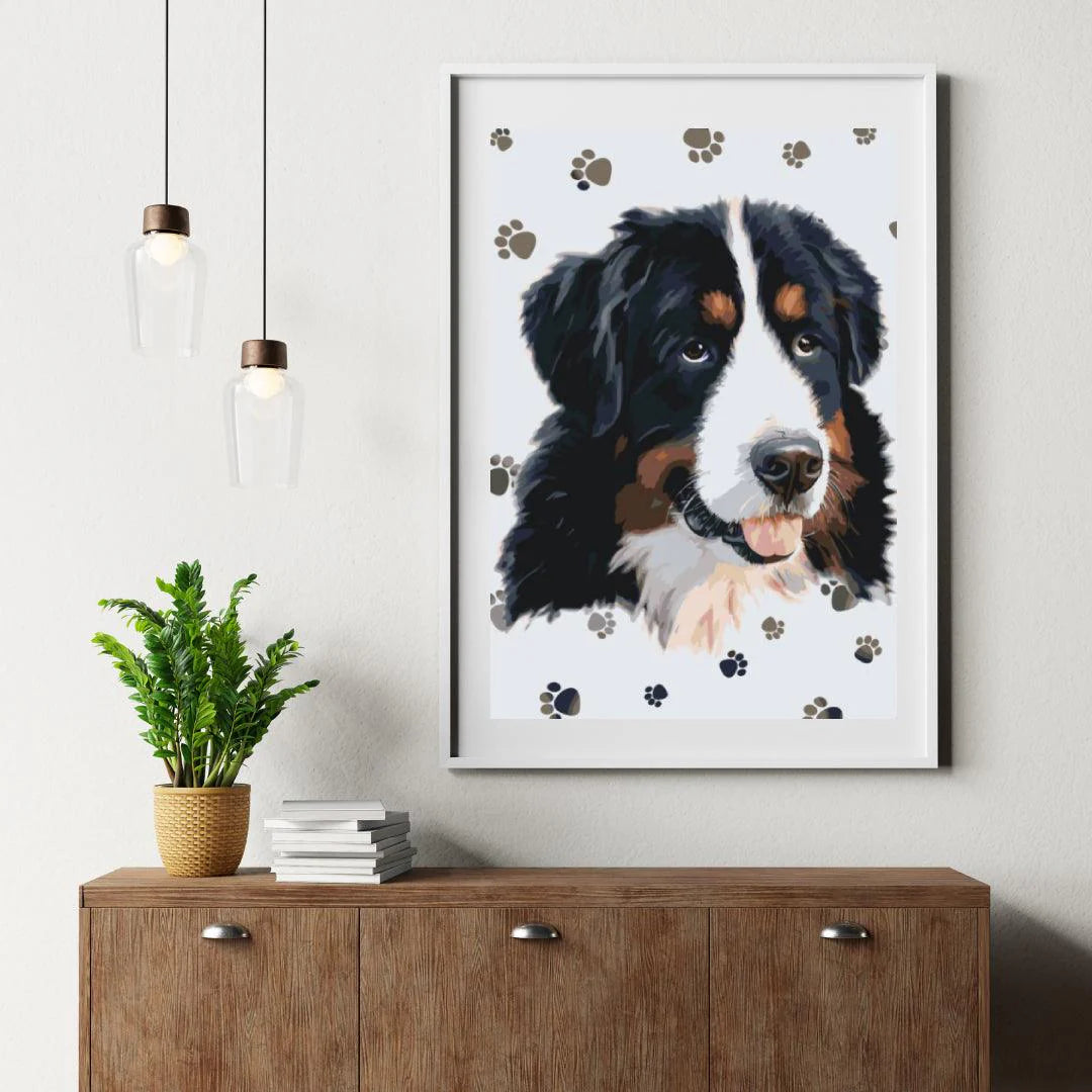 Diamond Painting - Chien avec des pattes rondes - SEOS®