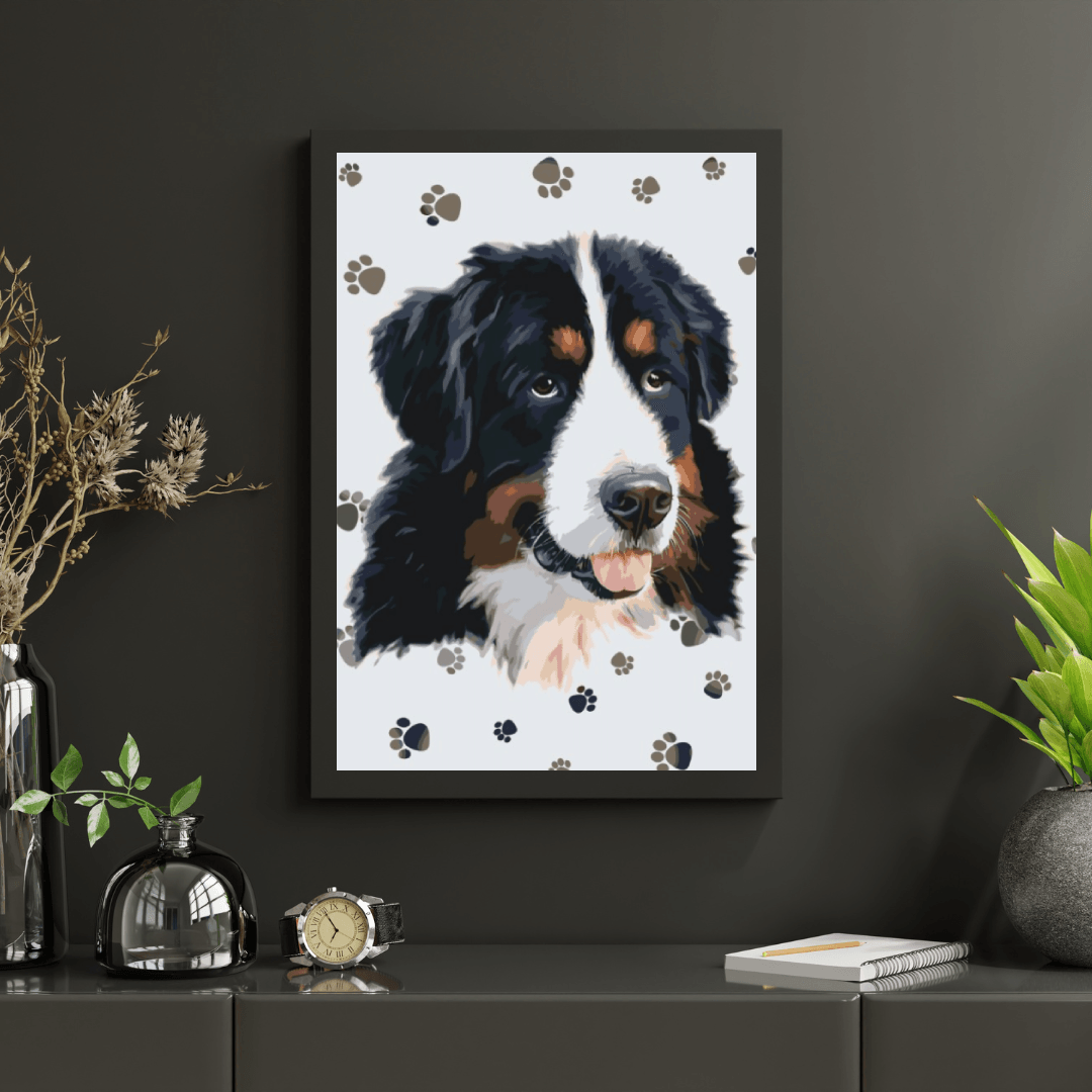 Diamond Painting - Chien avec des pattes rondes - SEOS®