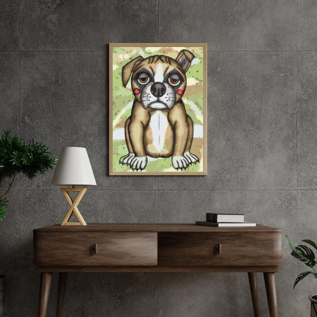 Diamond Painting - Chien avec des joues roses - SEOS®