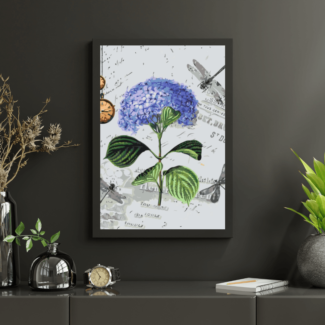 Diamond Painting - Hortensia et libellules - SEOS®