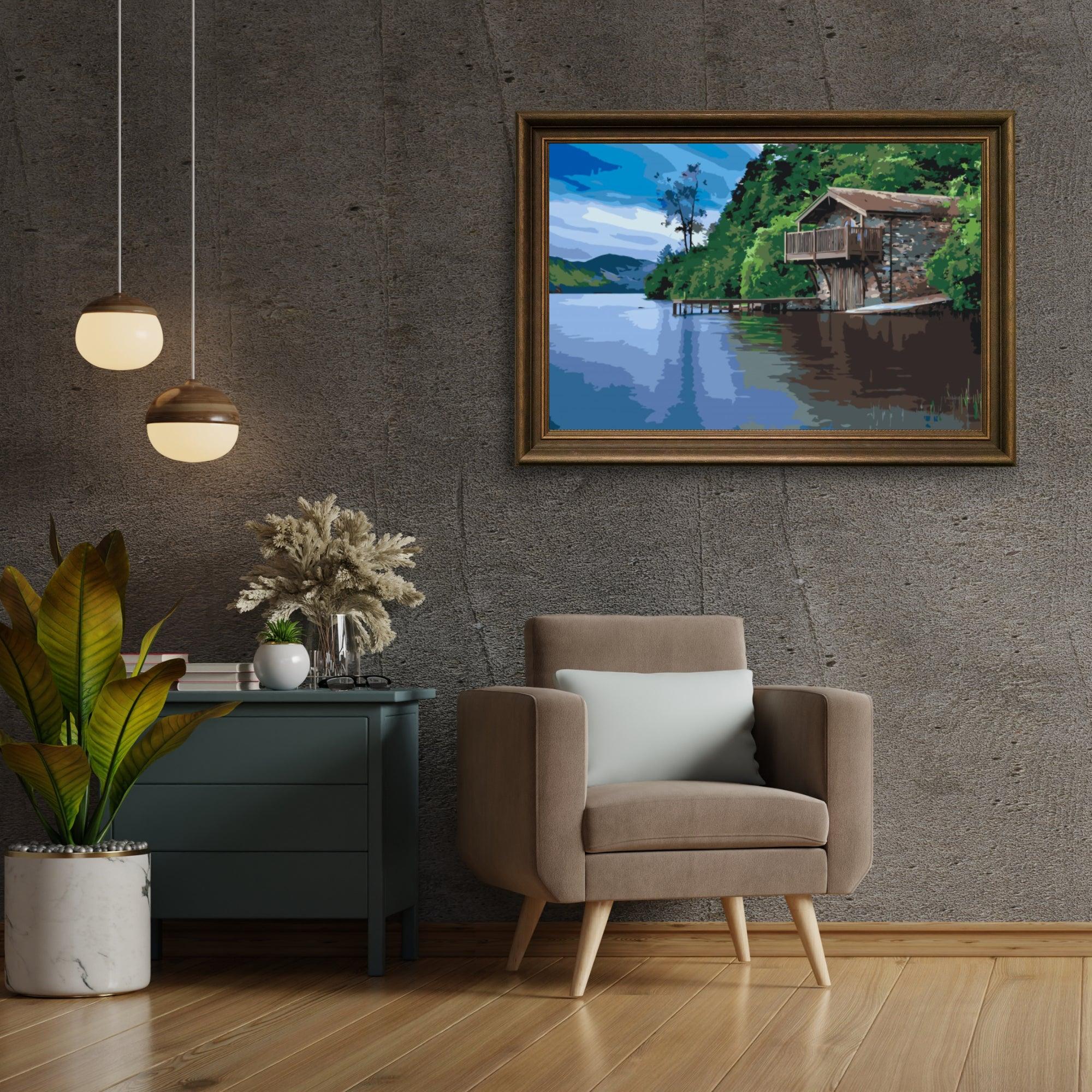 Diamond Painting - Petite maison au bord de l'eau - SEOS Shop ®