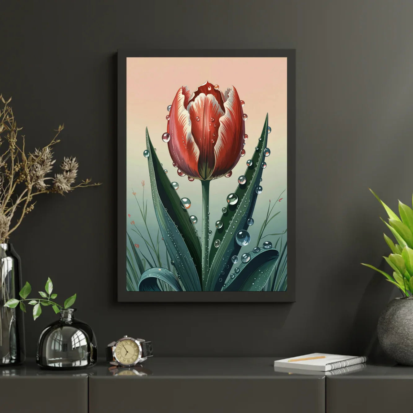 Diamond Painting - Goutte de rosée carmin