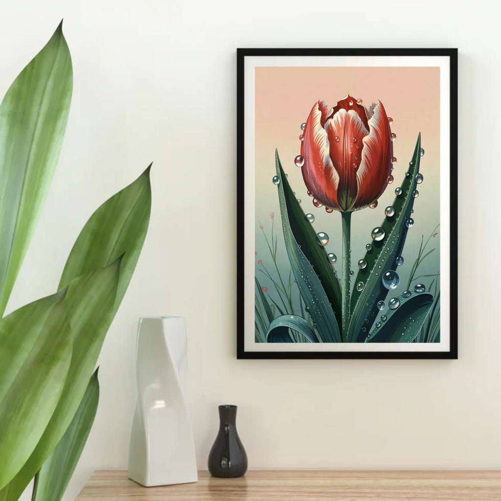 Diamond Painting - Goutte de rosée carmin