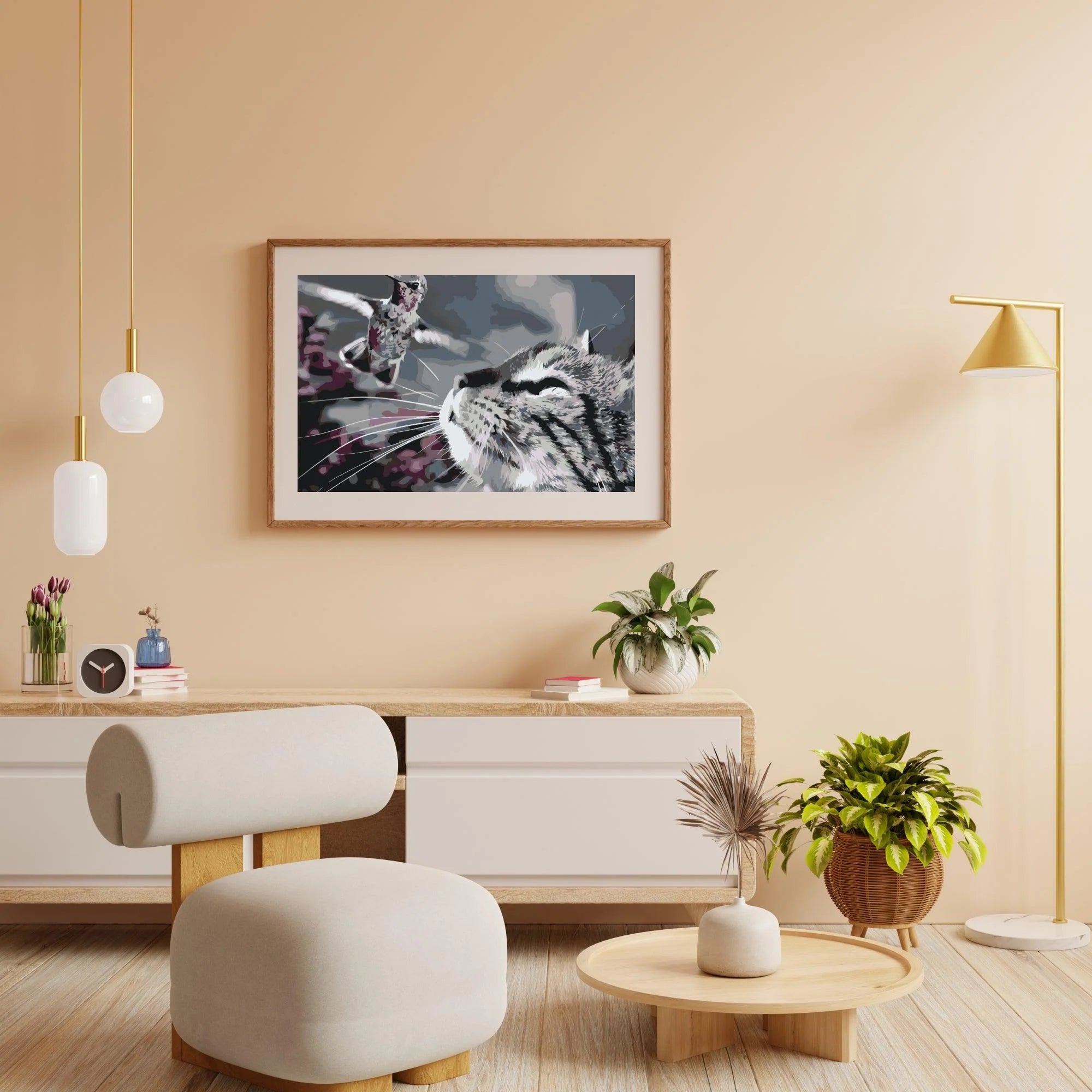 Diamond Painting - Chat et oiseau - SEOS®