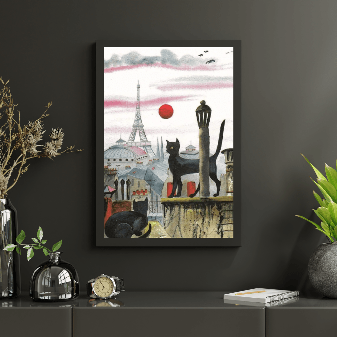 Diamond Painting - Chat à Paris - SEOS®