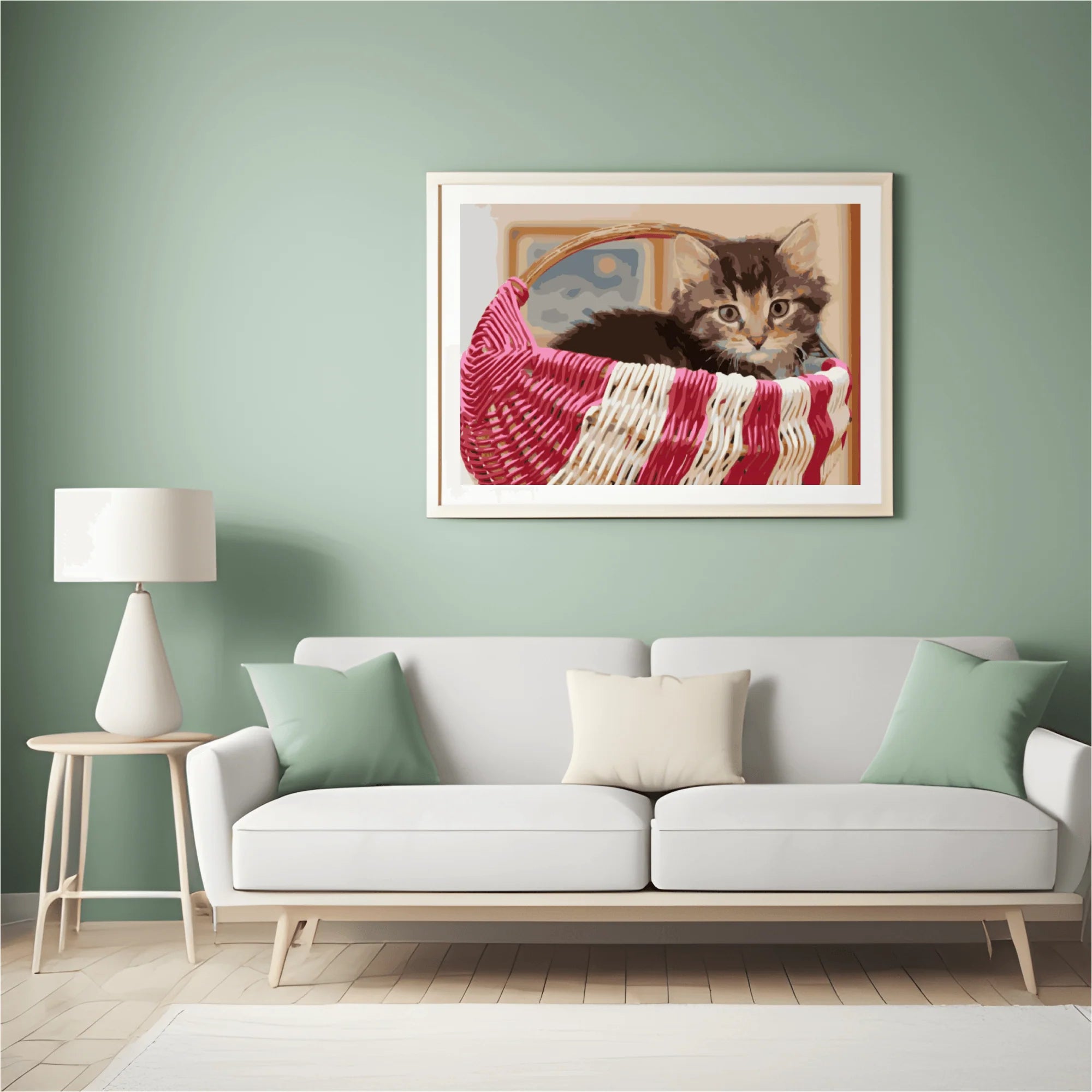 Diamond Painting - Chat dans le panier - SEOS®