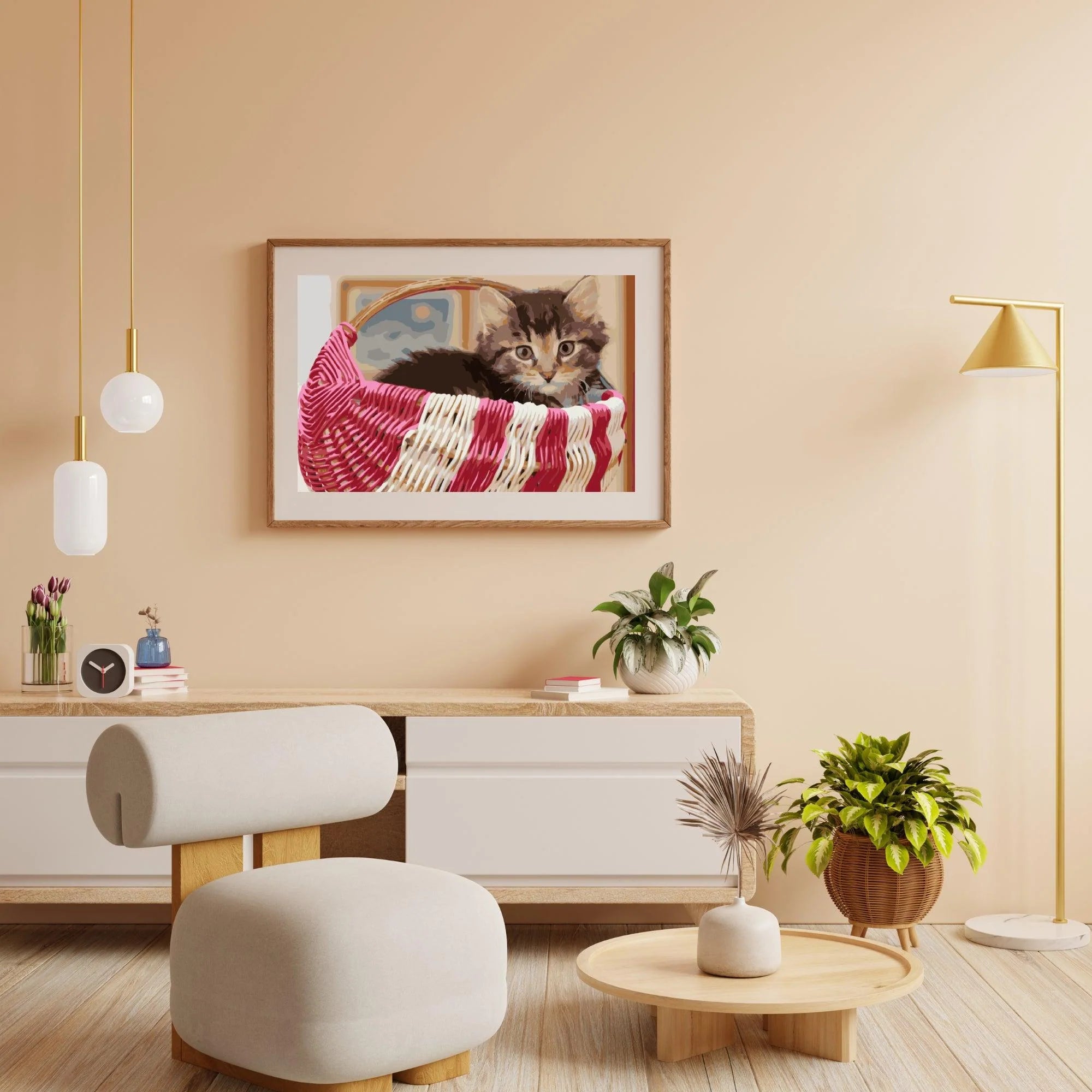 Diamond Painting - Chat dans le panier - SEOS®