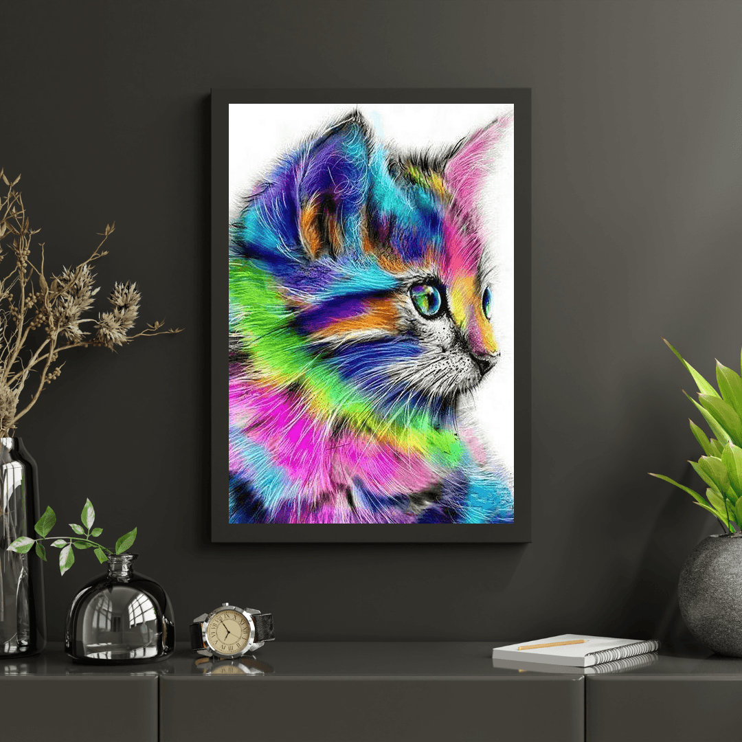 Diamond Painting - Chat en différentes couleurs - SEOS®