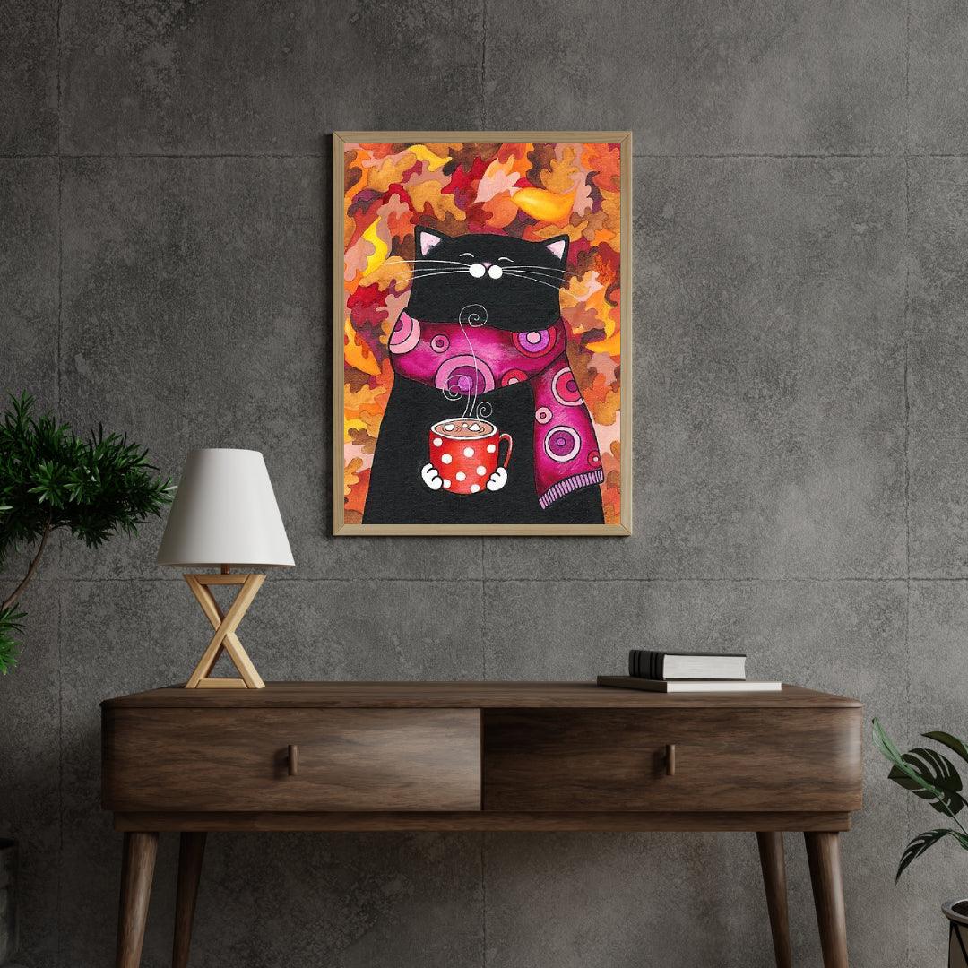 Diamond Painting - Chat avec des guimauves - SEOS®