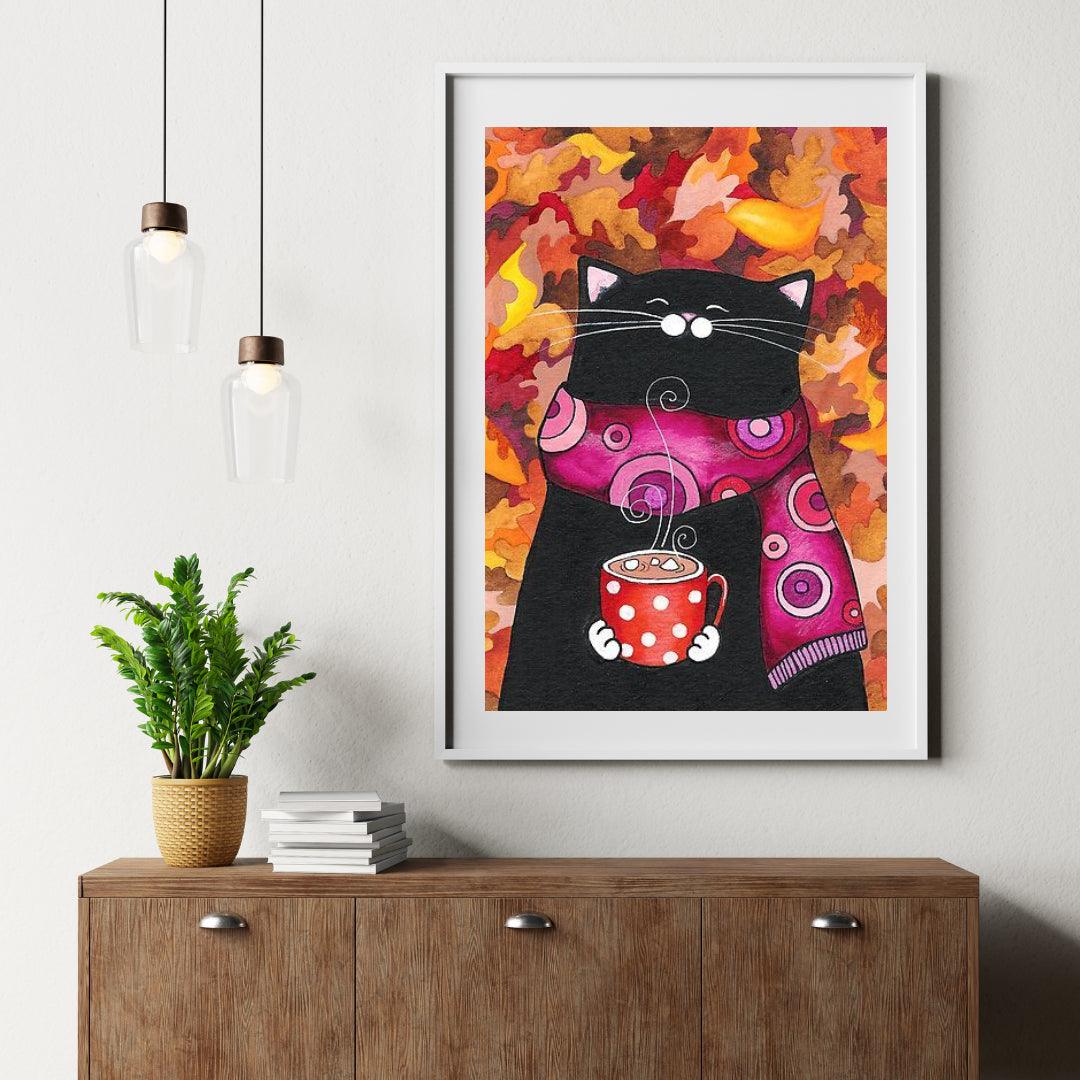 Diamond Painting - Chat avec des guimauves - SEOS®