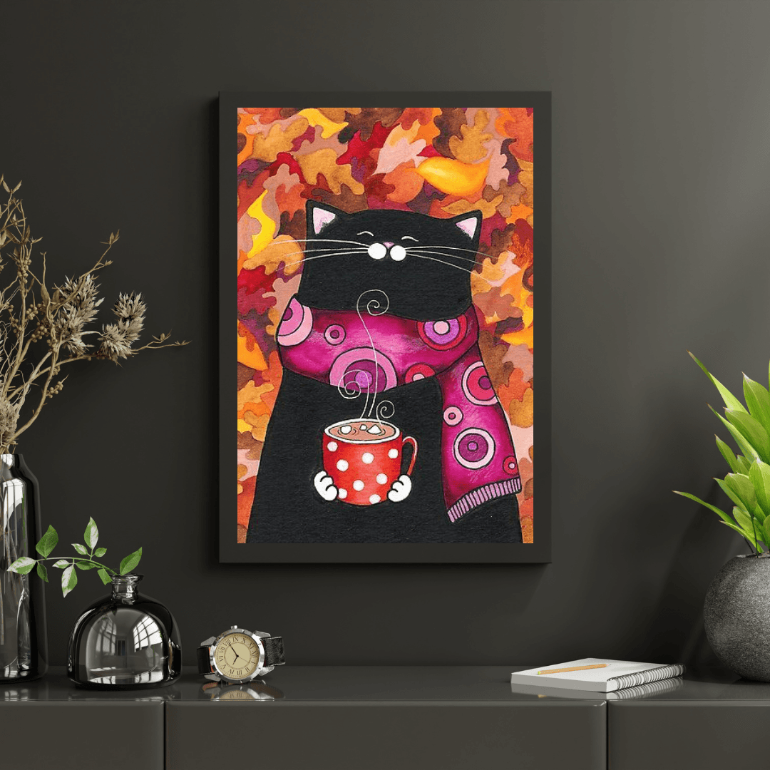 Diamond Painting - Chat avec des guimauves - SEOS®