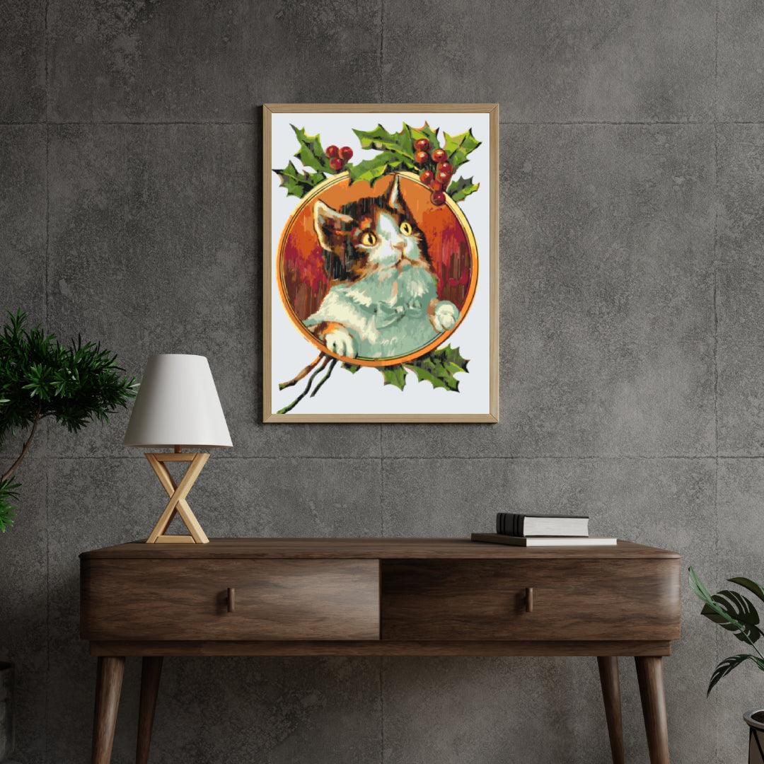 Diamond Painting - Chat sous la vigne - SEOS®