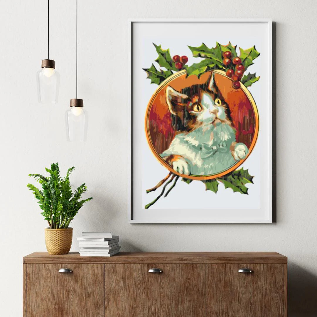 Diamond Painting - Chat sous la vigne - SEOS®